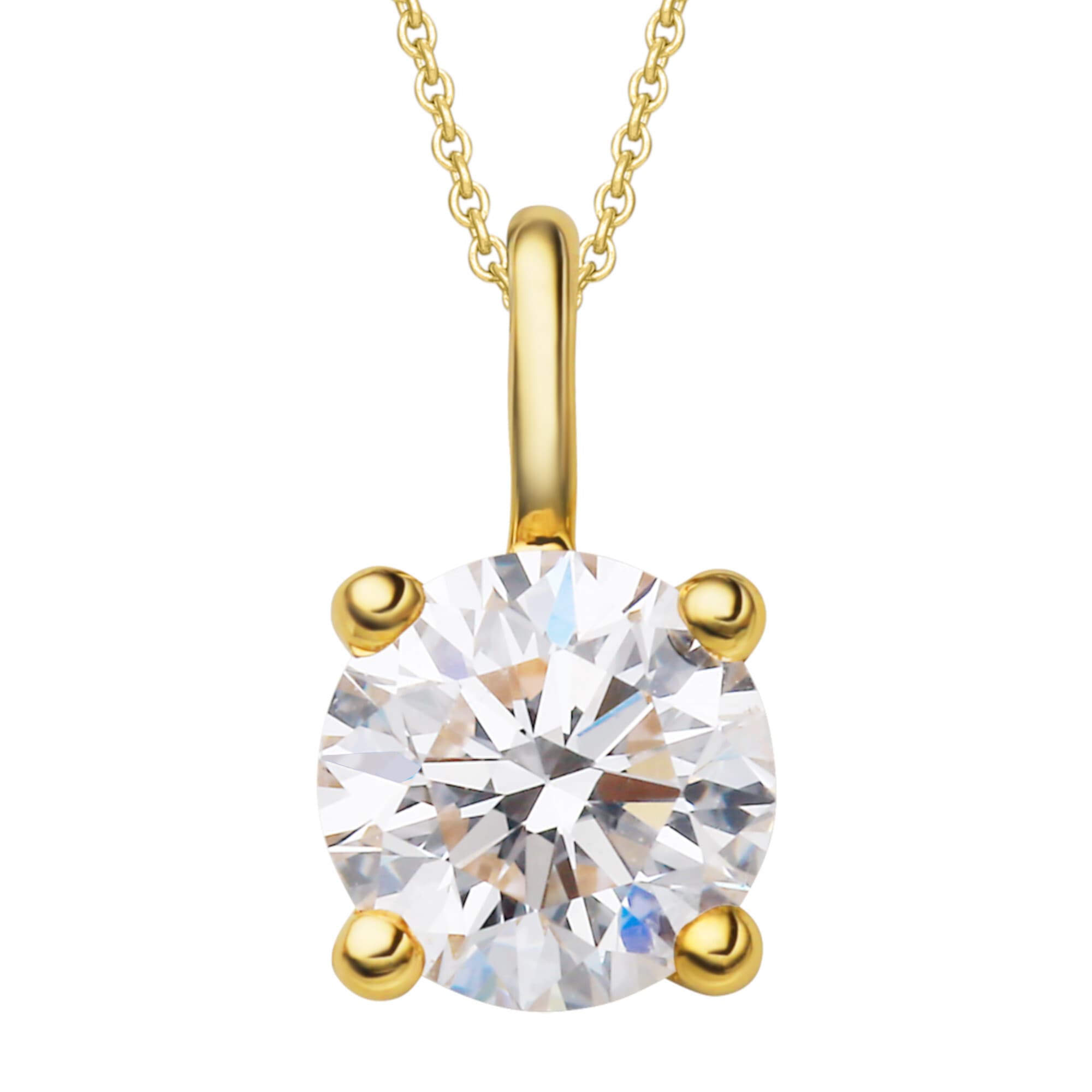 Kette Diamant BAUR mit »0.3 mit ONE Brillant ELEMENT | Anhänger bestellen für Halskette - Damen aus Schmuckset Set verstellbarer ct 585 Gelbgold«, Anhänger