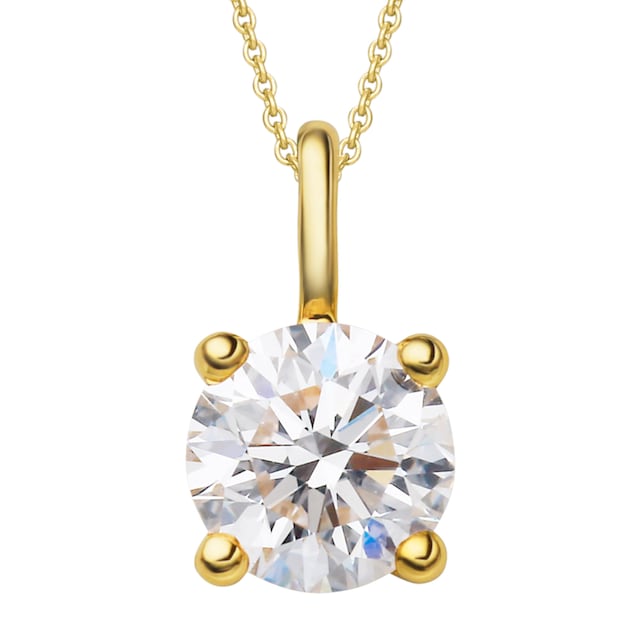 ONE ELEMENT Kette mit Anhänger »0.3 ct Diamant Brillant Anhänger aus 585  Gelbgold«, Damen Schmuckset - Set mit verstellbarer Halskette für bestellen  | BAUR