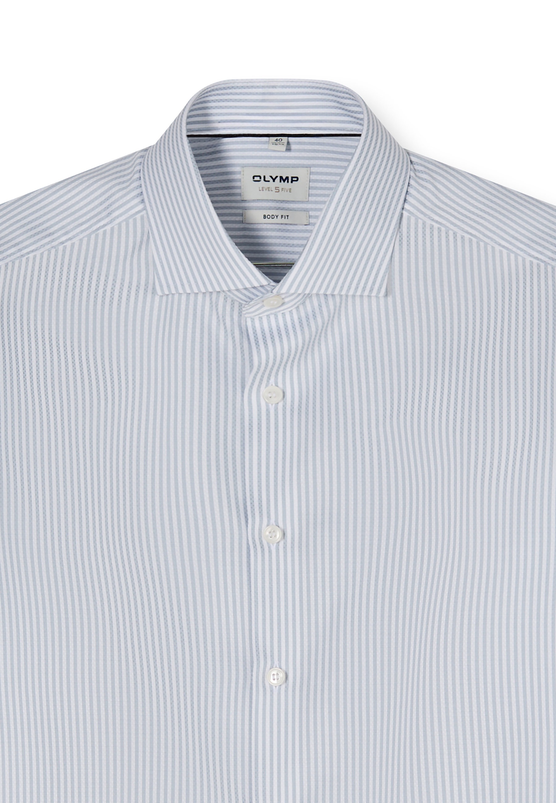OLYMP Level Five Body Fit Royal Kent Shirt Silver Grey 39 2