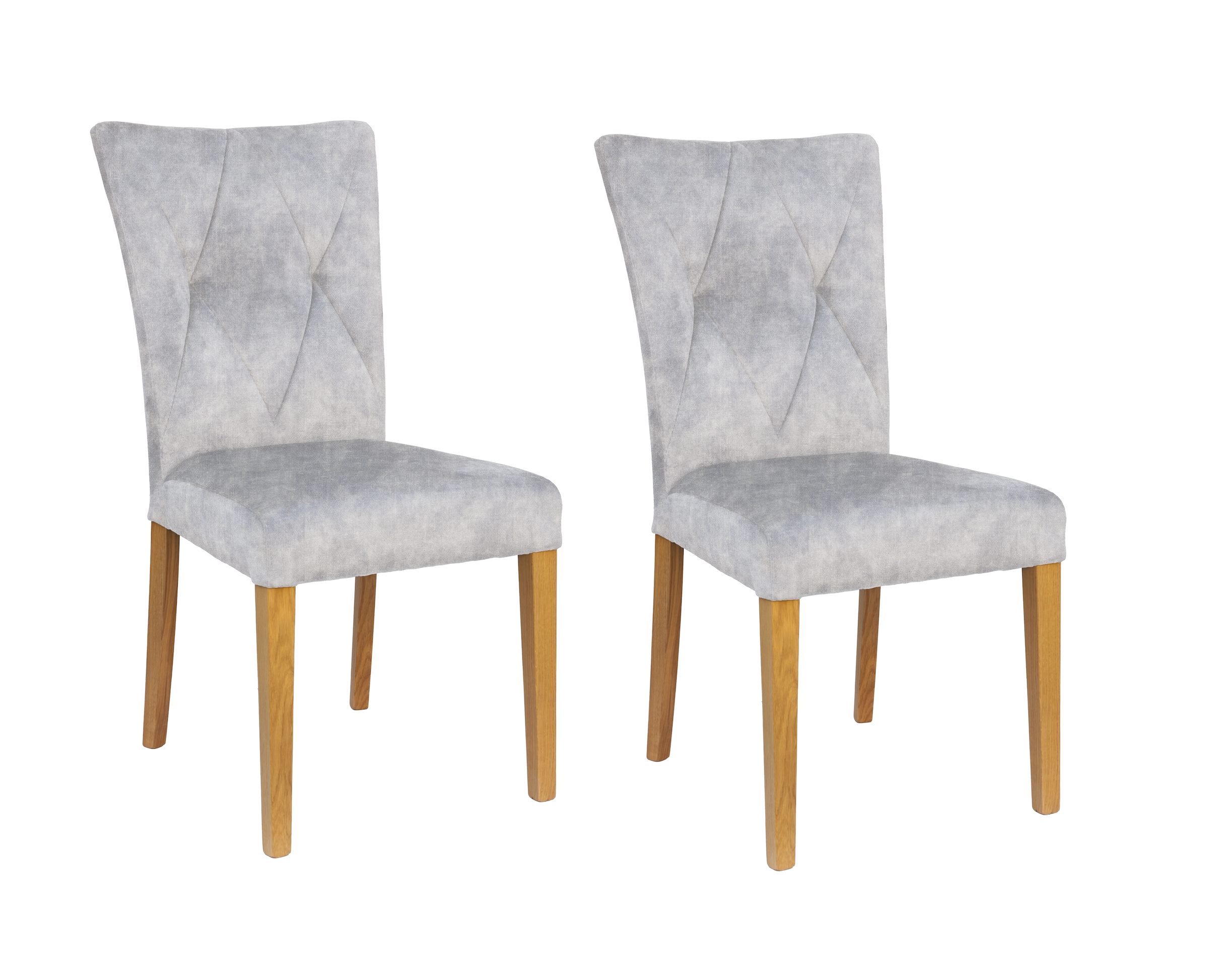 Home affaire 4-Fußstuhl "Diamond" (Set) 2 Stk. Samtvelours Sitz und Ruecken günstig online kaufen