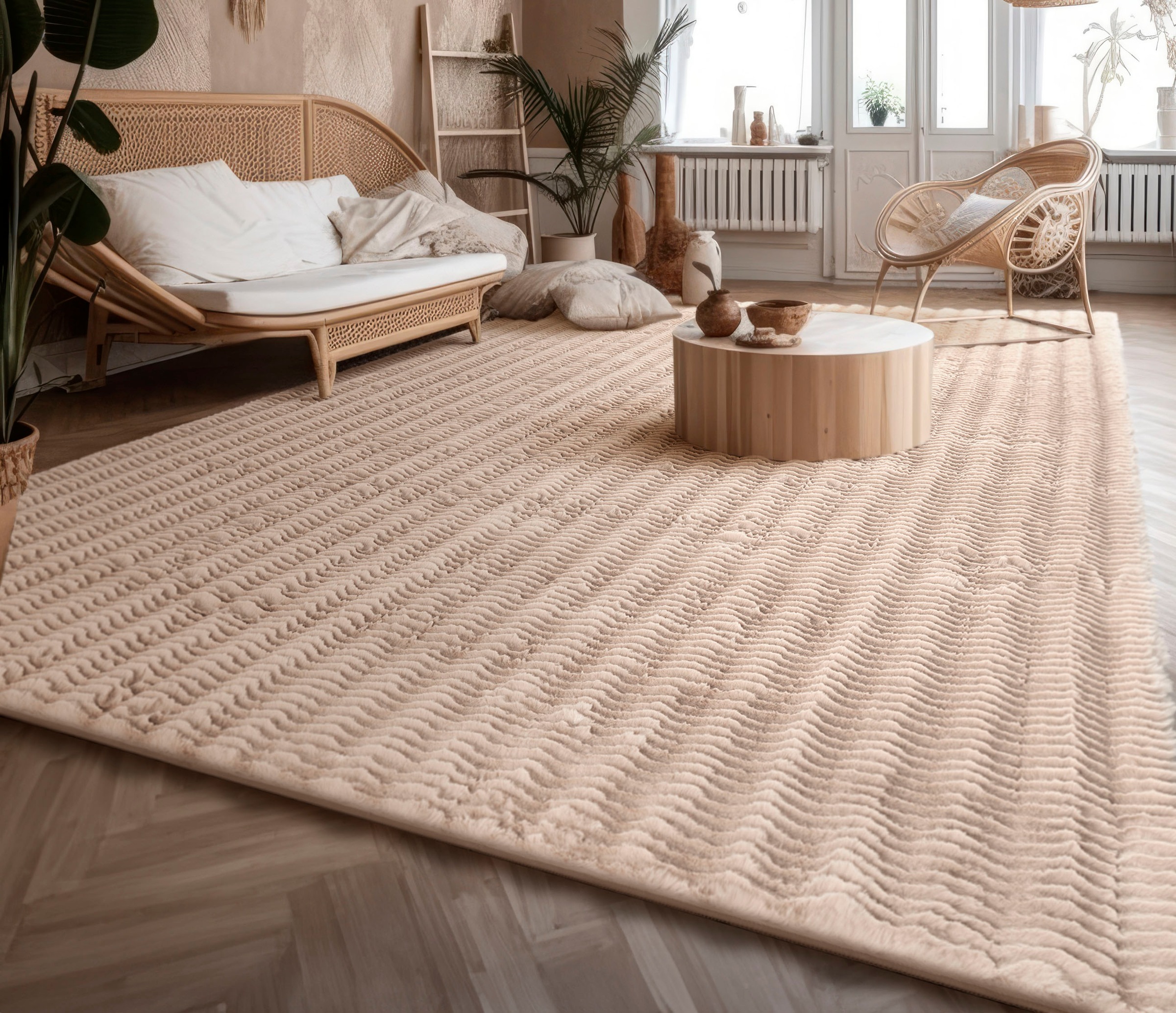 Paco Home Hochflor-Teppich "Arnheim 743" rechteckig 27 mm Höhe Uni Farben, günstig online kaufen
