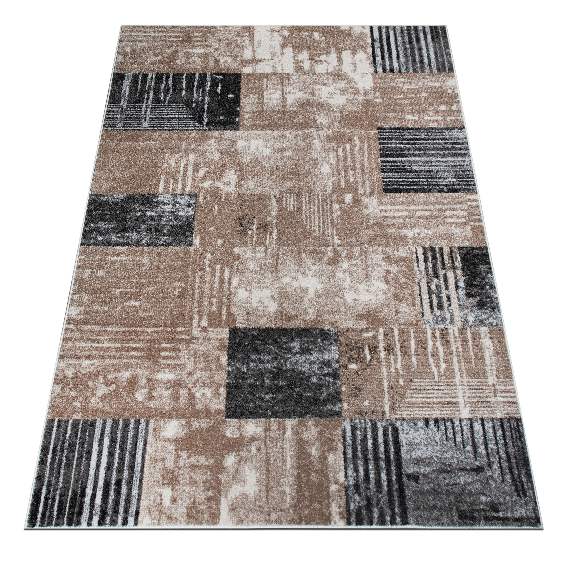 OTTO home Teppich »Lunari, Vintage-Karo Design«, rechteckig, 9 mm Höhe, modern, weiche Haptik, Wohnzimmer, Esszimmer, Schlafzimmer
