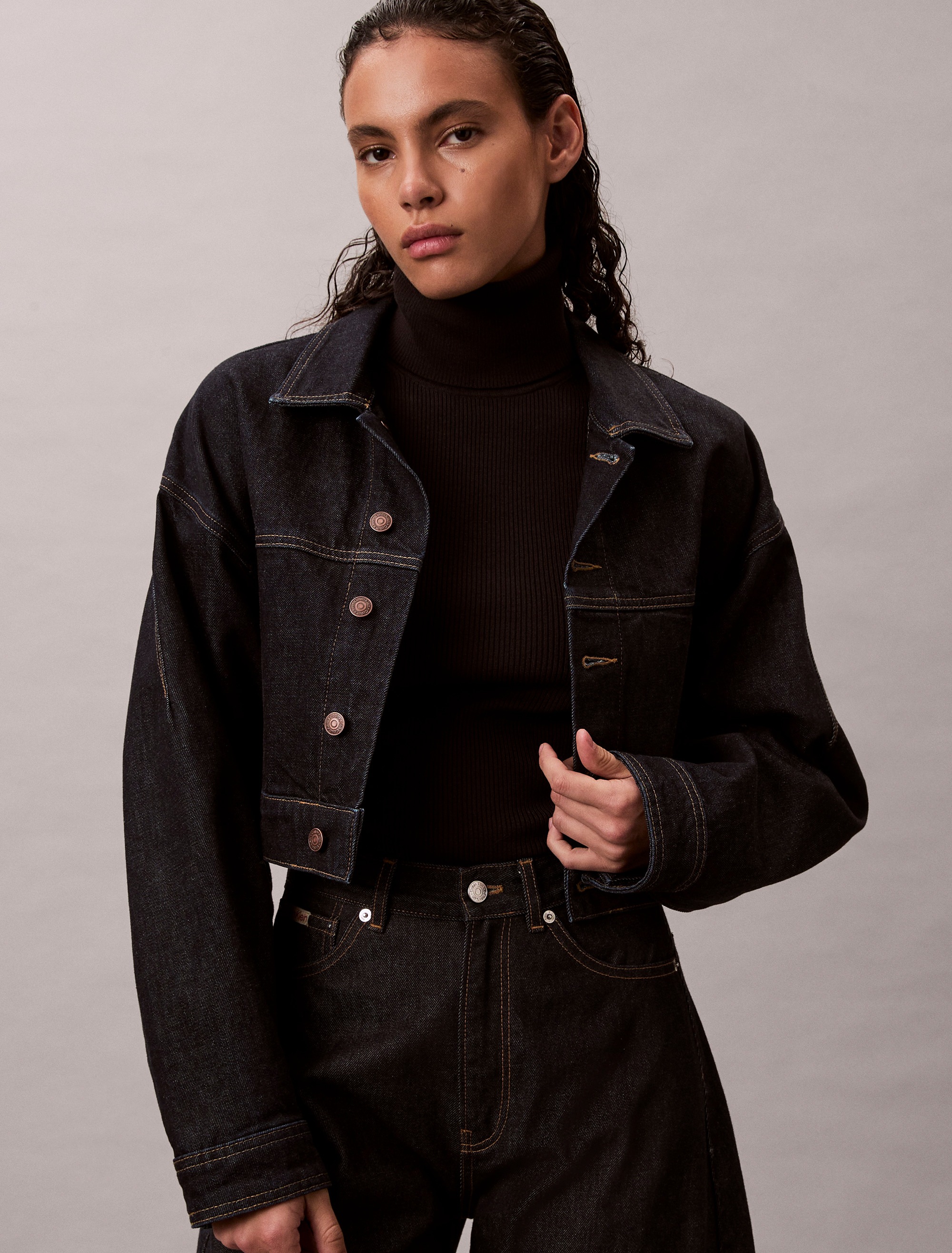 Calvin Klein Jeans Rollkragenpullover Rippstrick, figurbetonte Passform, Ma günstig online kaufen