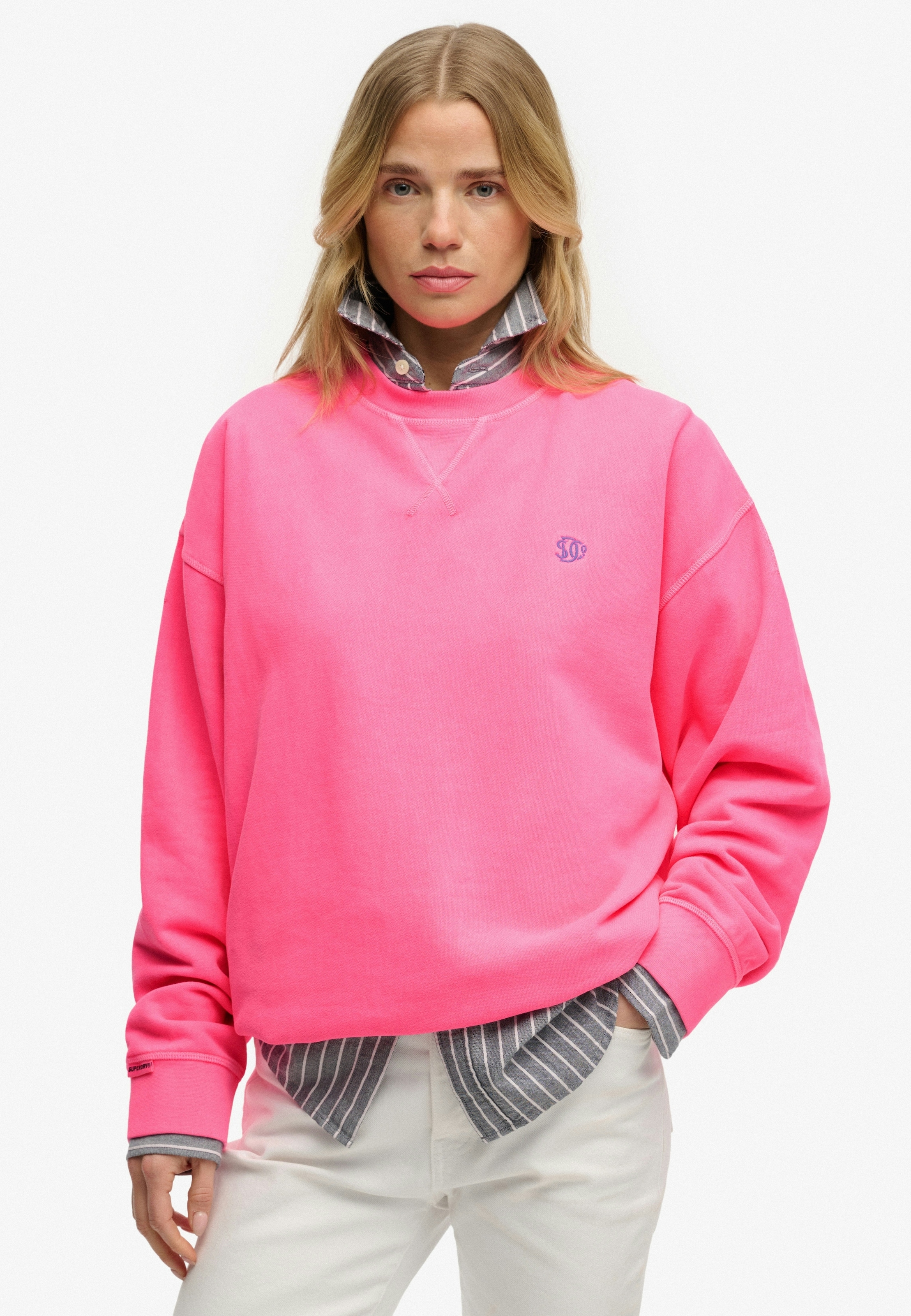 Superdry Sweatshirt "Studios Relaxed Crew", Aus Baumwolle Und Sweatware, Relaxed Fit, Mit Rundhalsausschnitt