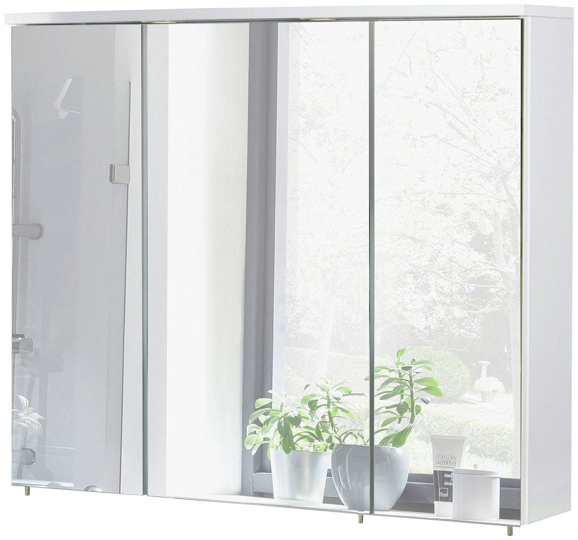 Schildmeyer Spiegelschrank "Verona", Breite 90 cm, 3-türig, 2 LED-Einbaustr günstig online kaufen