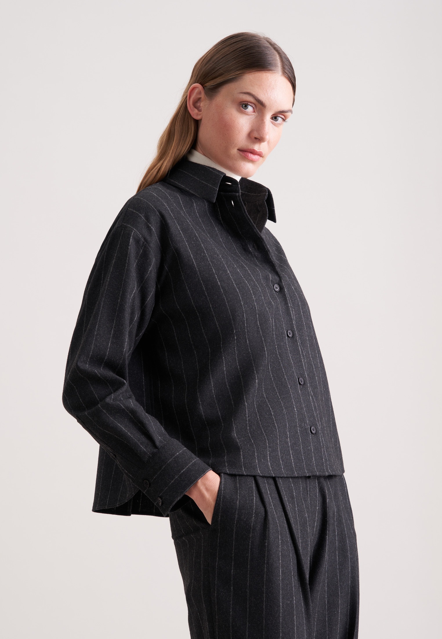 seidensticker Outdoorbluse 1/1 Kragen Flanell