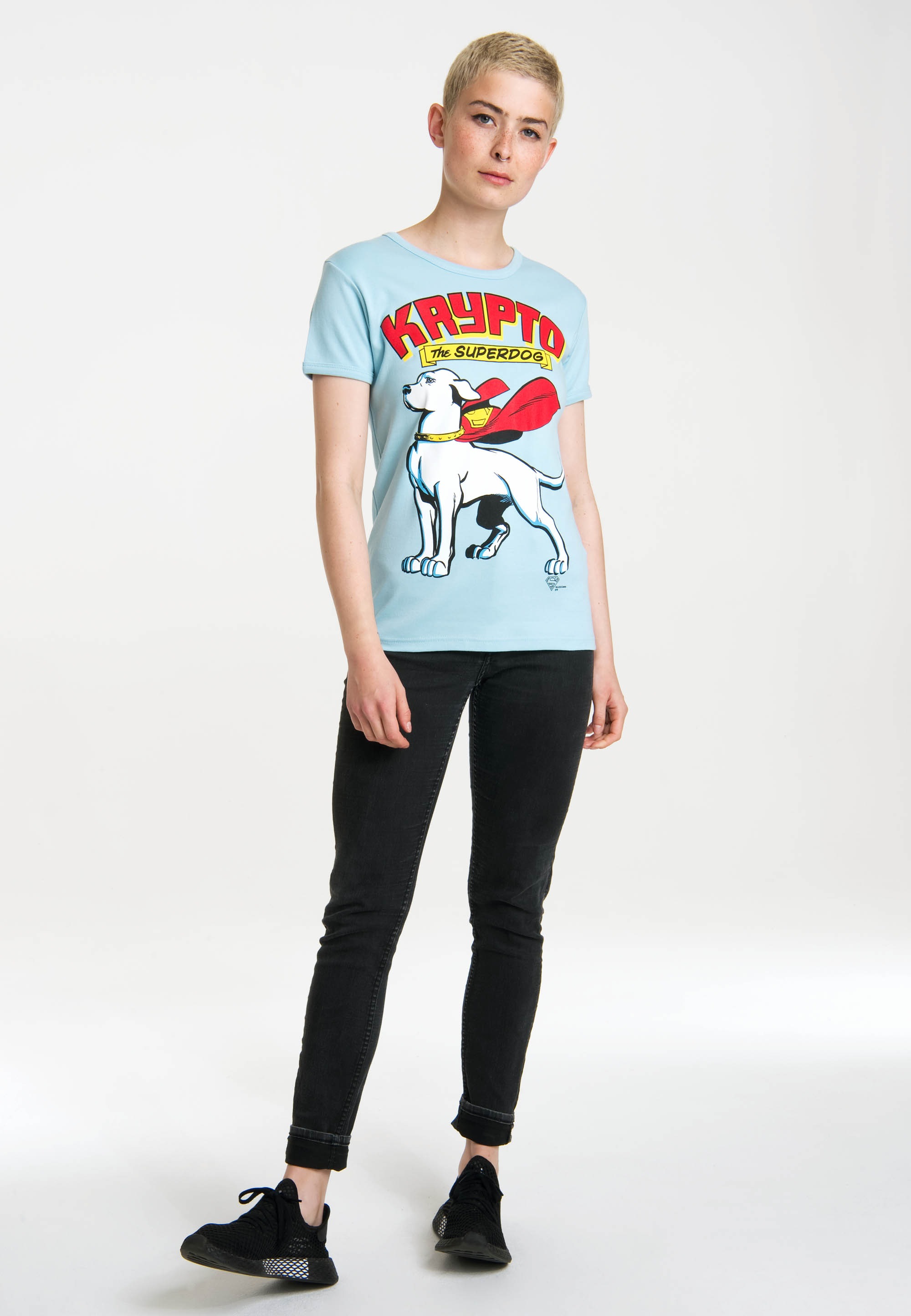 LOGOSHIRT T-Shirt »Krypto the Superdog«, mit lizenziertem Originaldesign