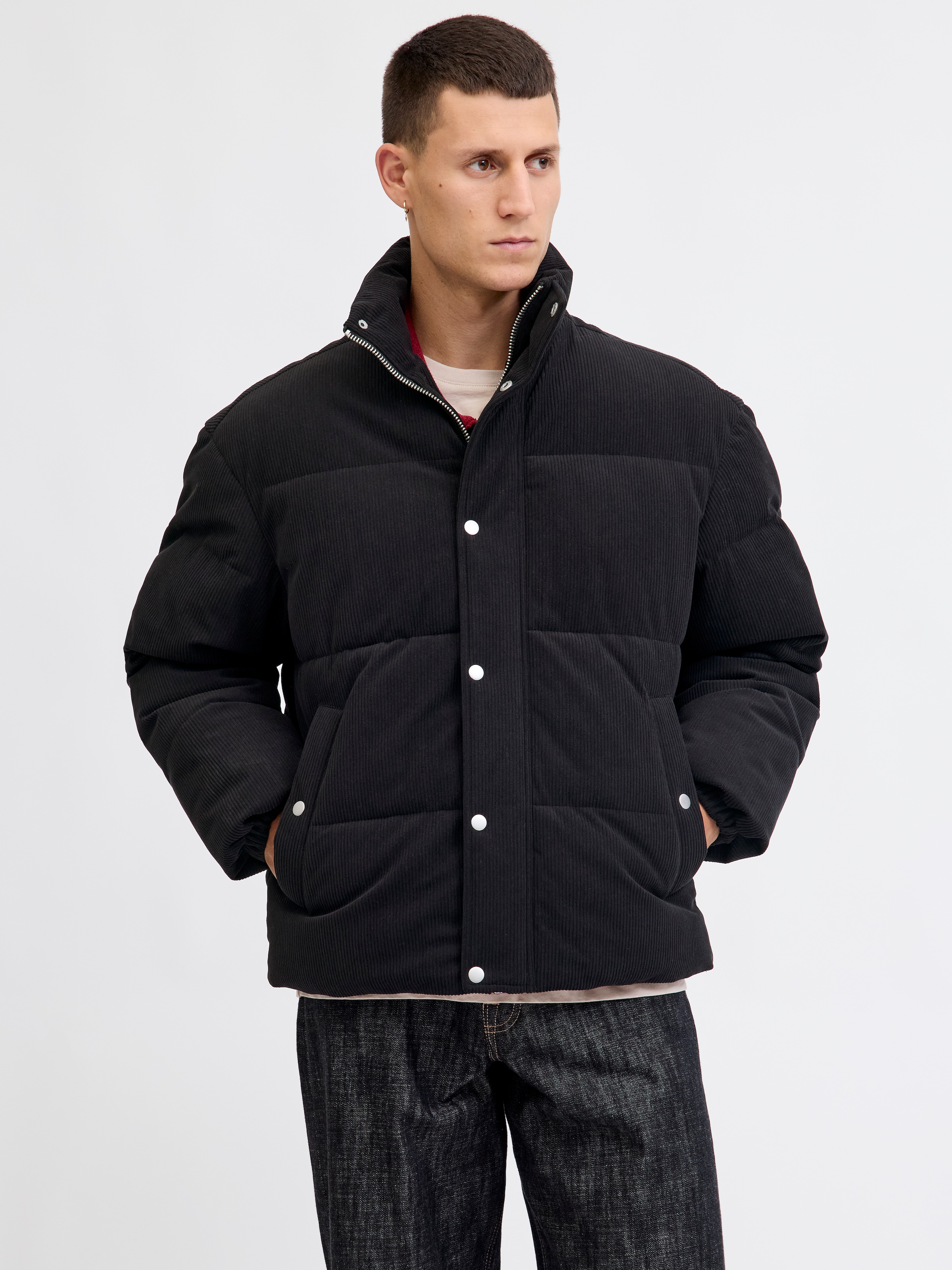 Jack & Jones Steppjacke "JORGREENE CORDUROY PUFFER JACKET" ohne Kapuze günstig online kaufen