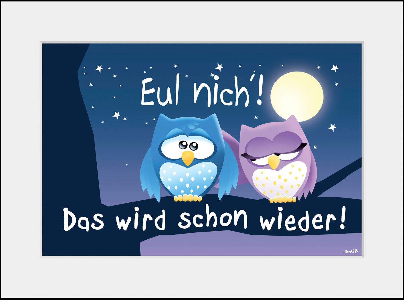 queence Paveikslas »Eul nich!« Eulen-Sterne-Sp...