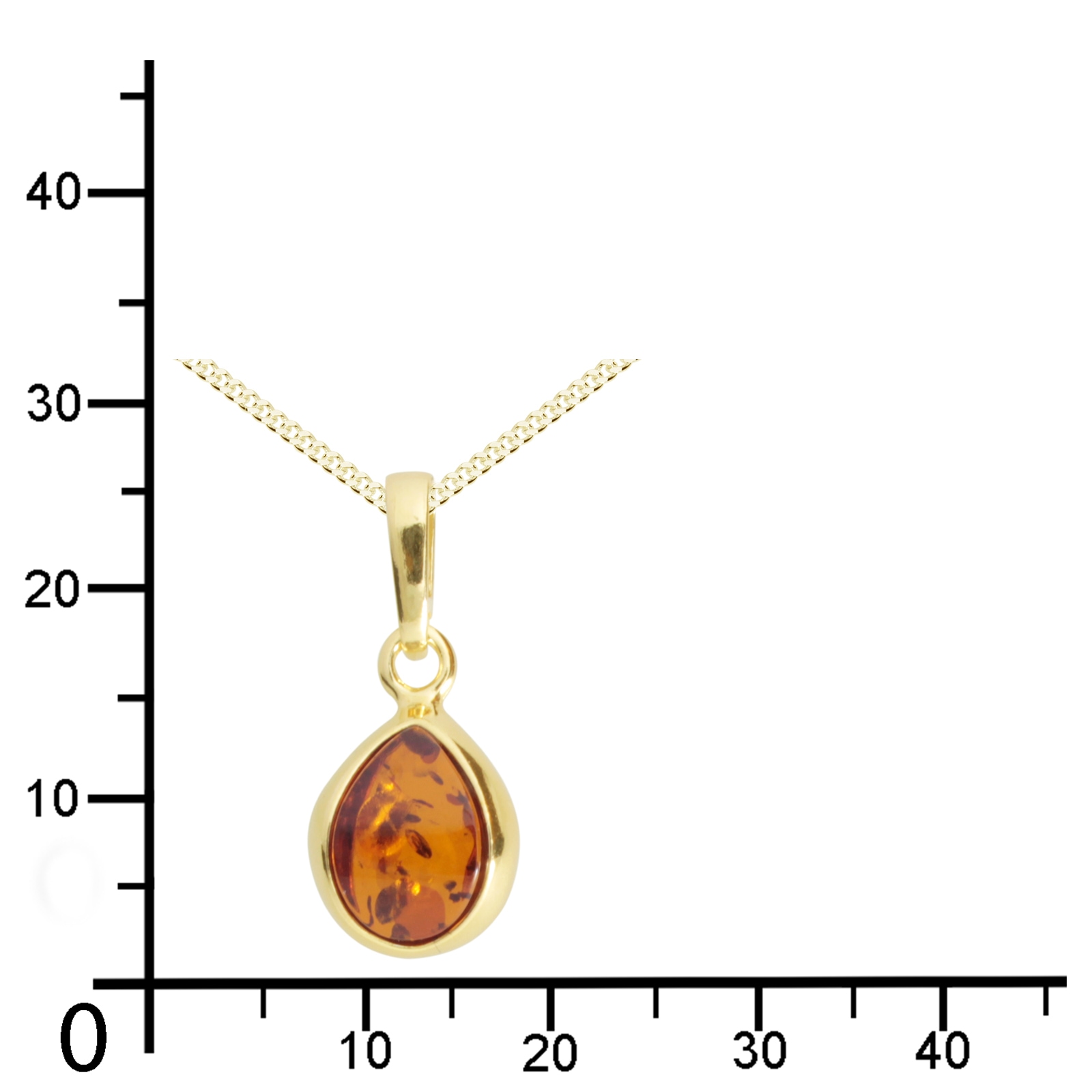 OSTSEE-SCHMUCK Kette mit Anhänger »- Enela - Silber 925/000, vergoldet - Bernstein«