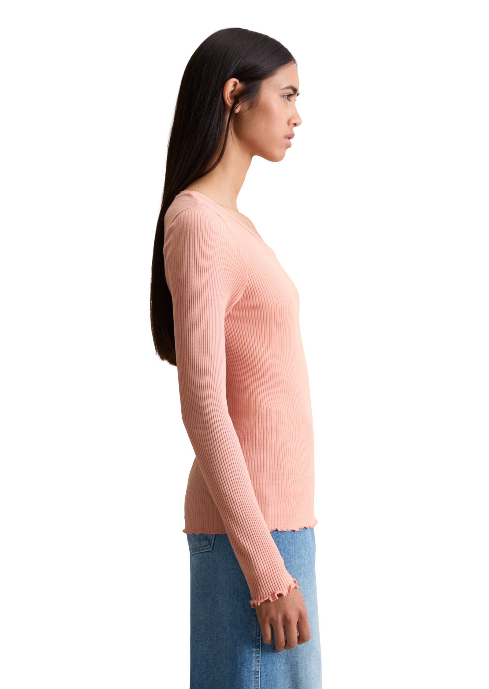 Marc OPolo DENIM Langarmshirt "aus Organic-Cotton-Stretch" günstig online kaufen