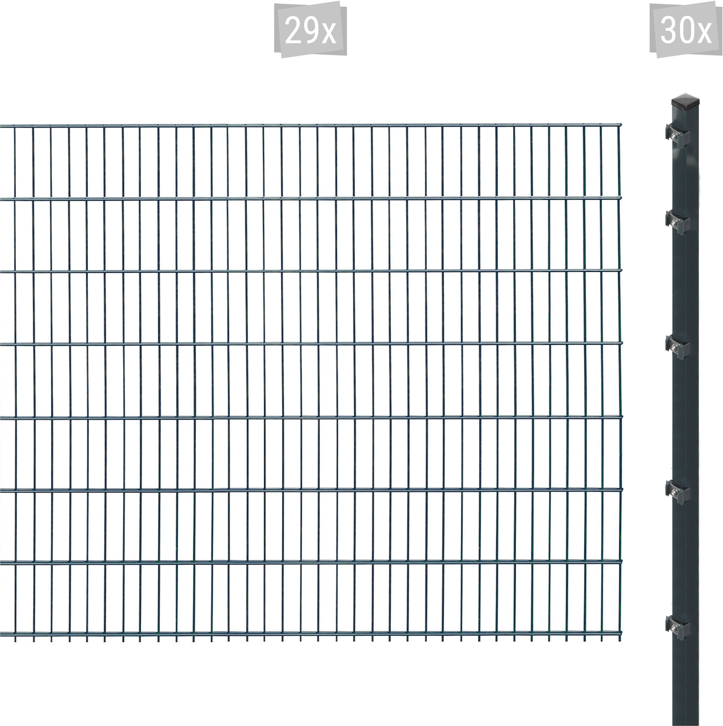 Arvotec Doppelstabmattenzaun "ESSENTIAL 143 zum Einbetonieren", Zaunhöhe 143 cm, Zaunlänge 2 - 60 m