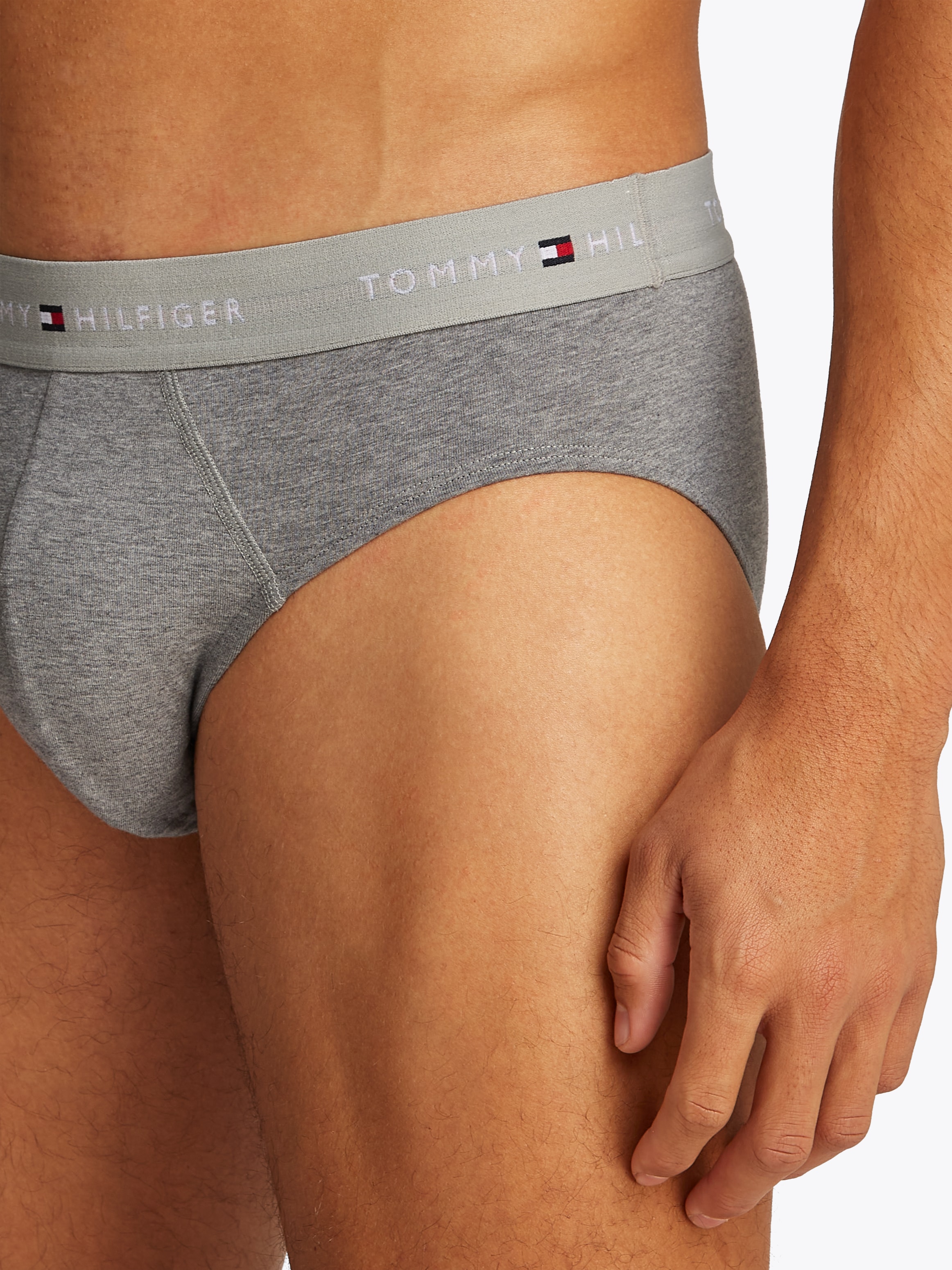 Tommy Hilfiger Underwear Slip »3P BRIEF DTM«, (Packung, 3 St., 3er), mit Logo-Elastikbund