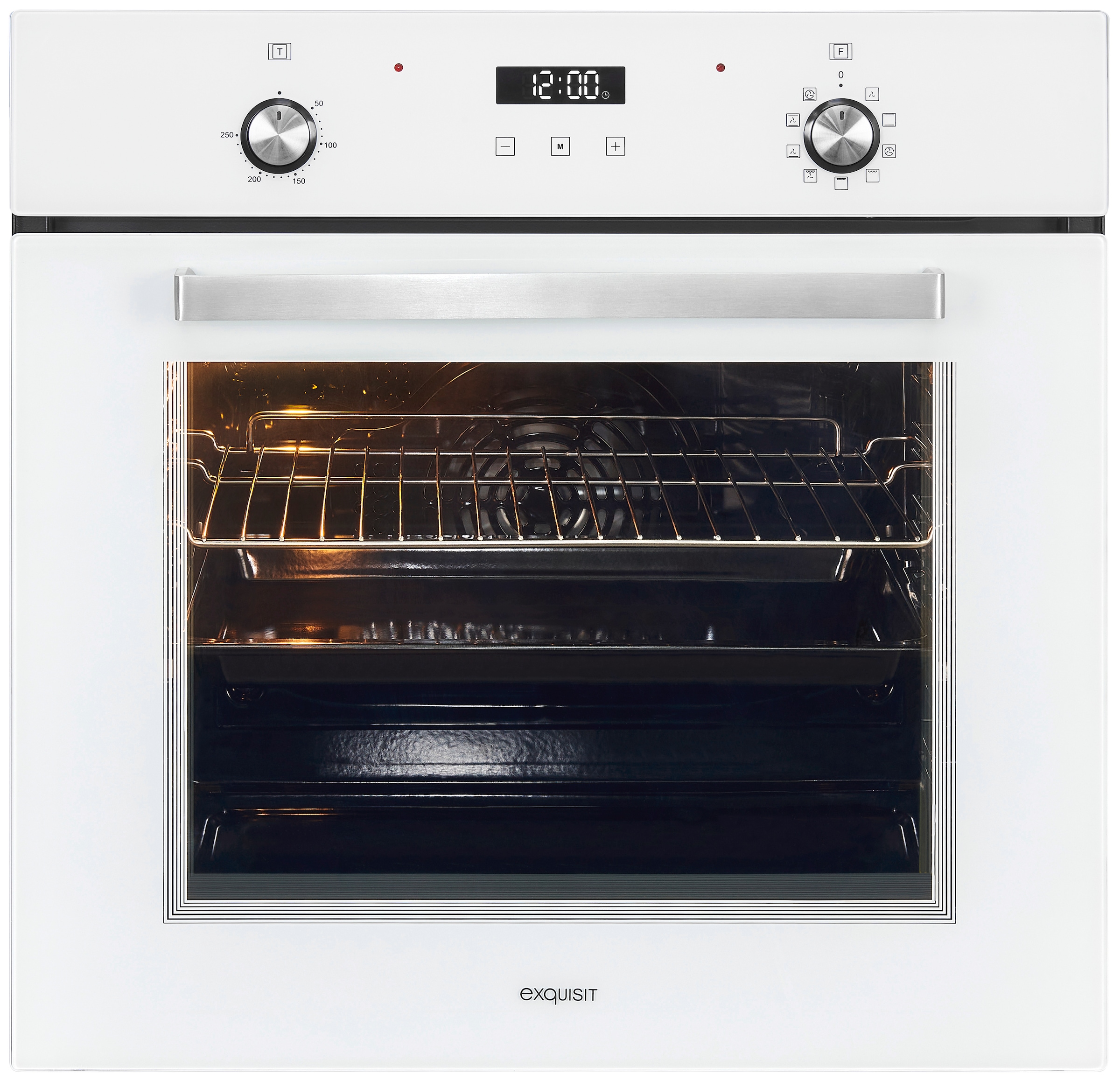 EXQUISIT Backofen "EBE76-9-H-020", Energieeffizienz: A (A+++-D), weiß, B:59,5cm H:59,5cm T:56,7cm, Backöfen, Pizzafunktion – ideal für Pizza, Focaccia und mehr