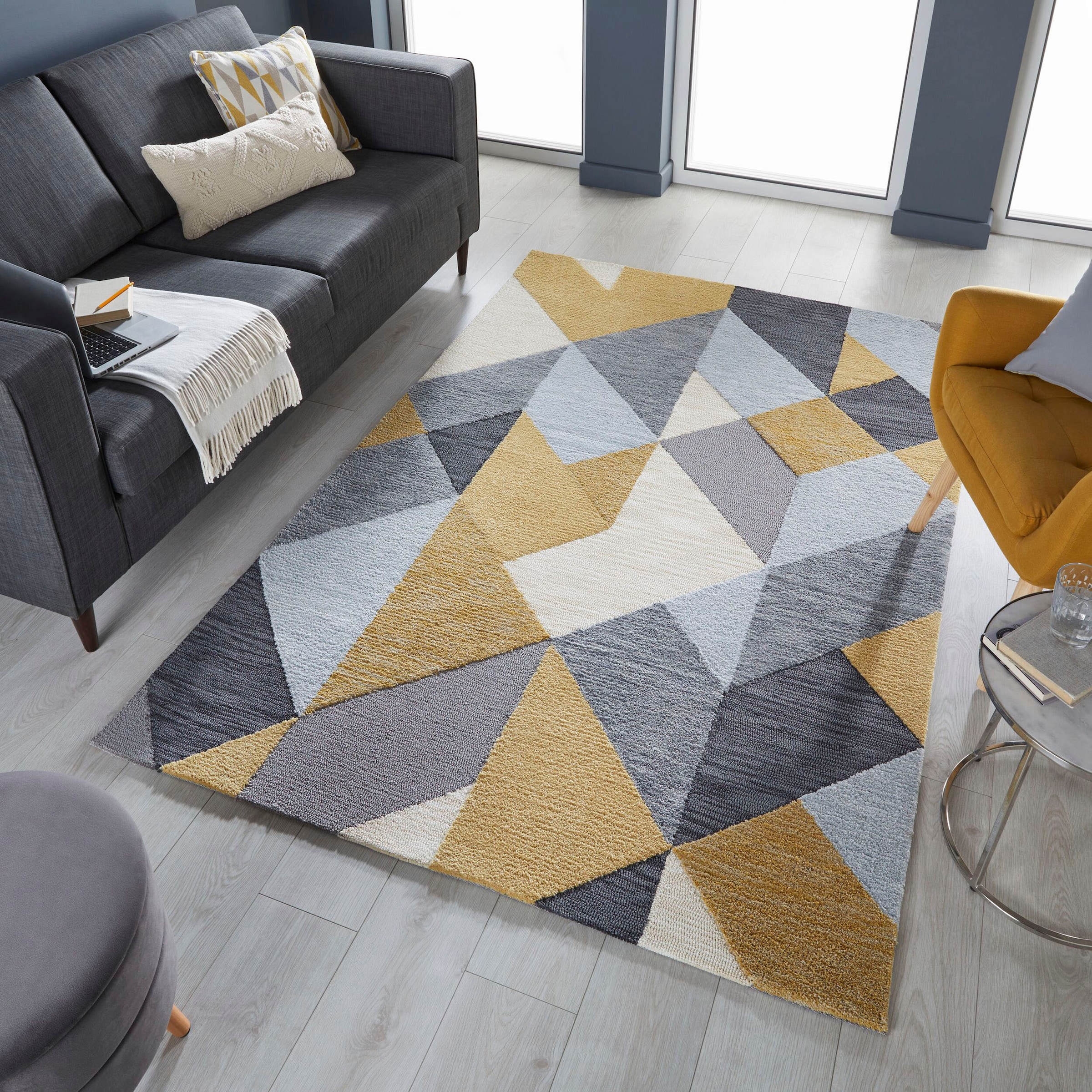FLAIR RUGS Teppich »Icon Geometric«, geometrisches BAUR bunt kaufen rechteckig, Hoch-Tief-Effekt, | Design, mit