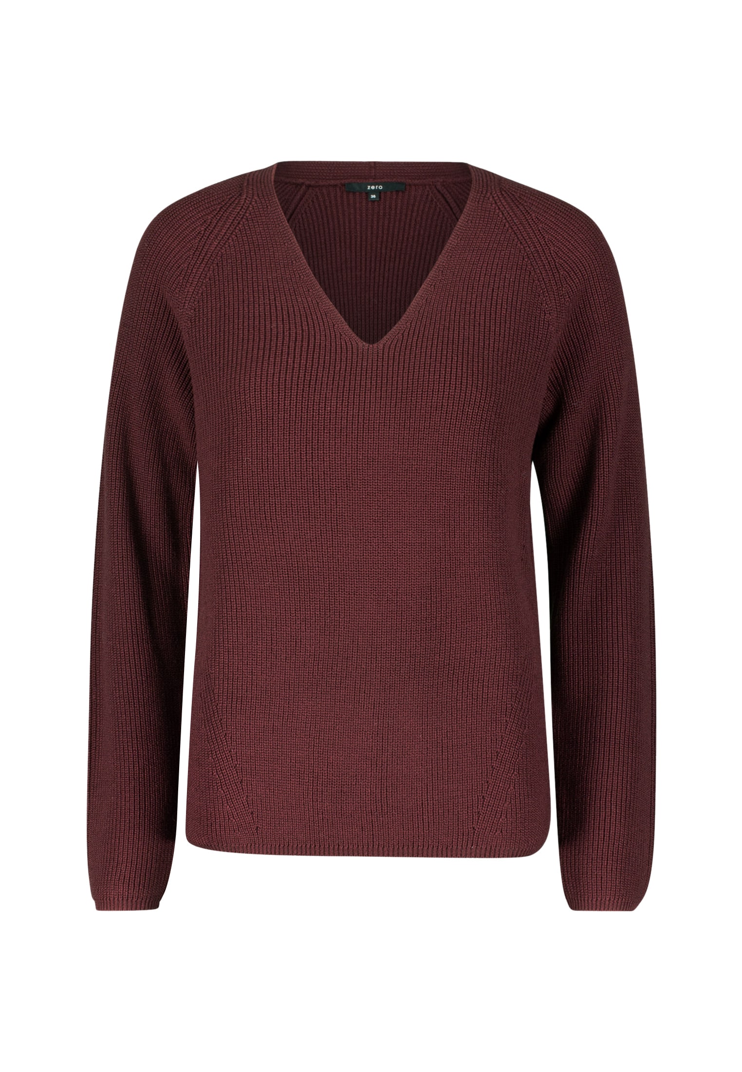 Zero Strickpullover »zero Damen Strukturpullover mit V-Ausschnitt«, (1 tlg.), Plain/ohne Details