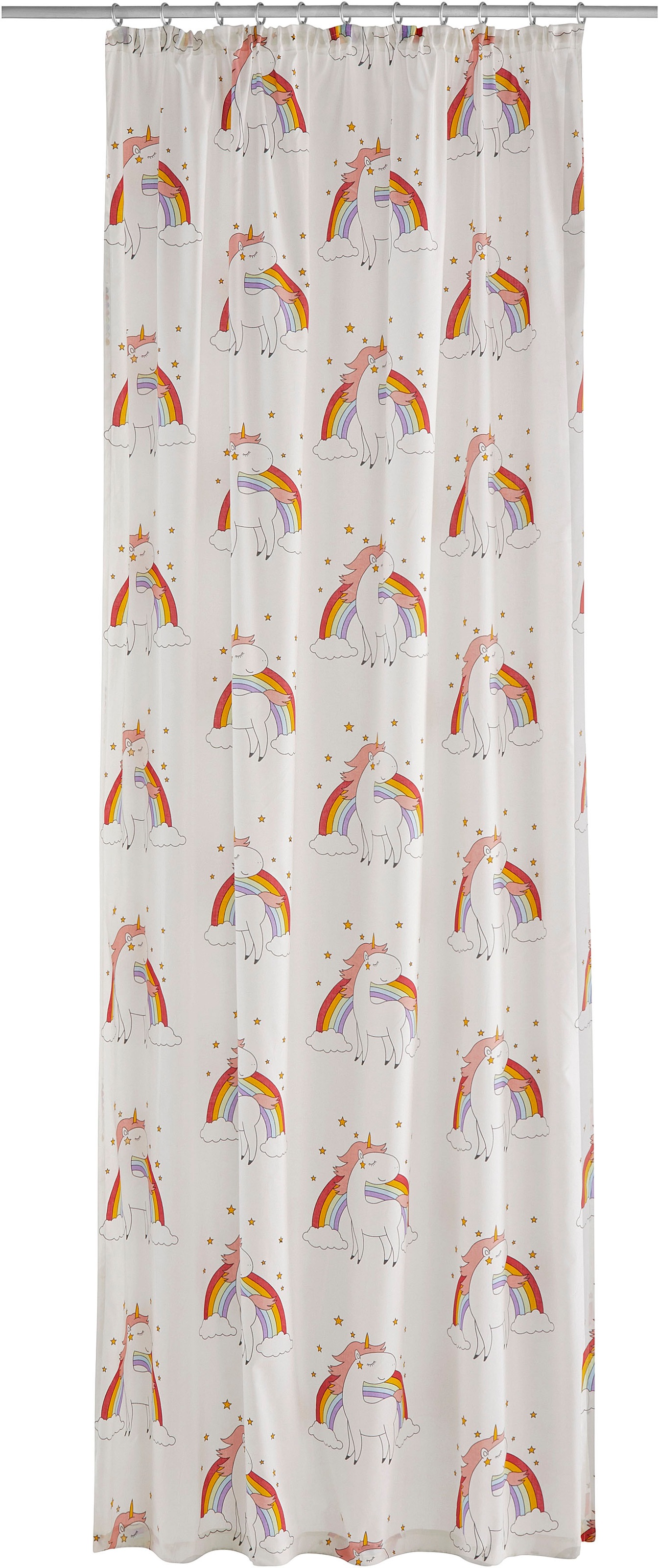 Lüttenhütt Gardine "EINHORN" Kräuselband 1 Stk. tlg. Kindergardine, bedruck günstig online kaufen