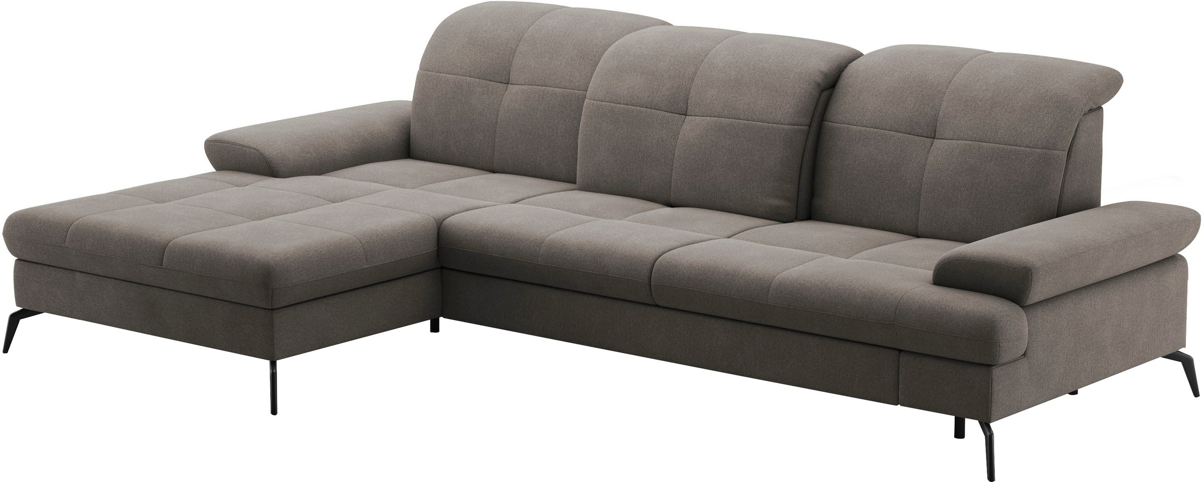 sit&more Ecksofa »Amica, L-Form, inkl. Sitztiefenverstellung & Armteilverstellung«, wahlweise mit Bettfunktion, Bettkasten und Kopfteilverstellung