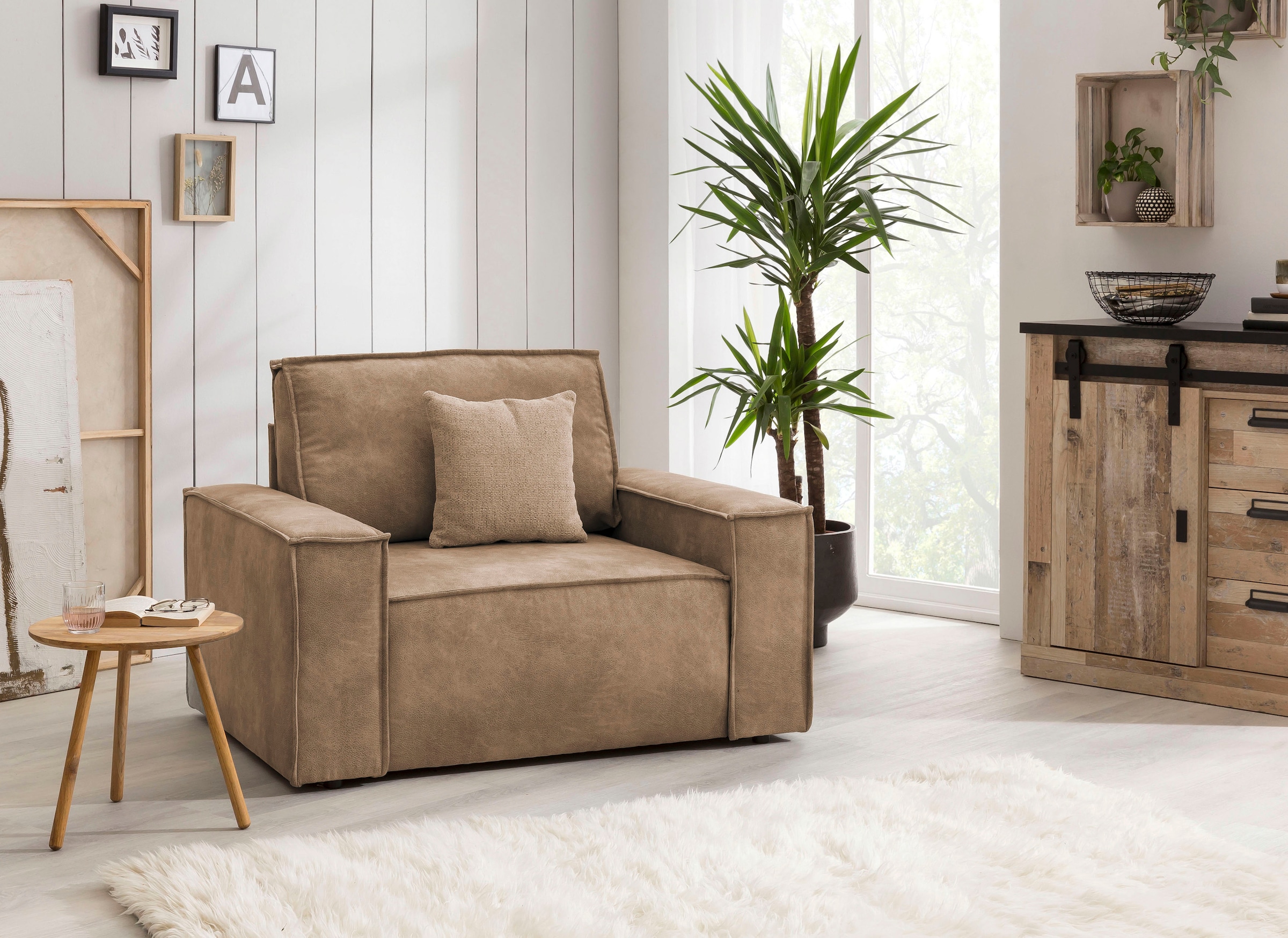 Home affaire Sessel "SHERWOOD, Love-Seat in 3 Stoffarten verfügbar", passen günstig online kaufen