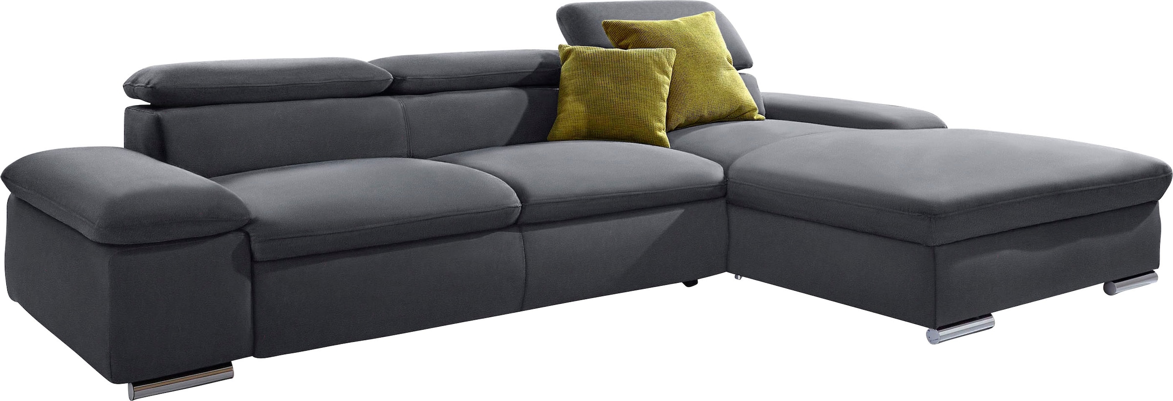 sit&more Ecksofa "Valantine L-Form, B: 286 cm" mit Arm- & Kopfteilverstellung, optional mit Schlaffunktion