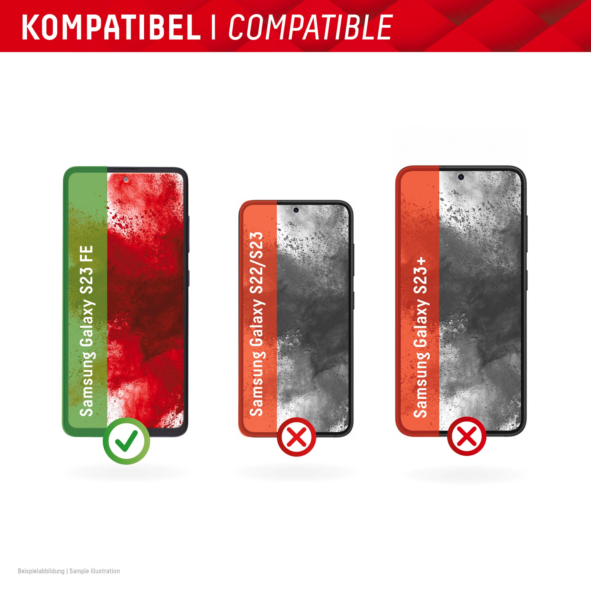 Displex Displayschutzglas »Real Glass + Case Set«, für Samsung Galaxy S23 FE, Schutzglas