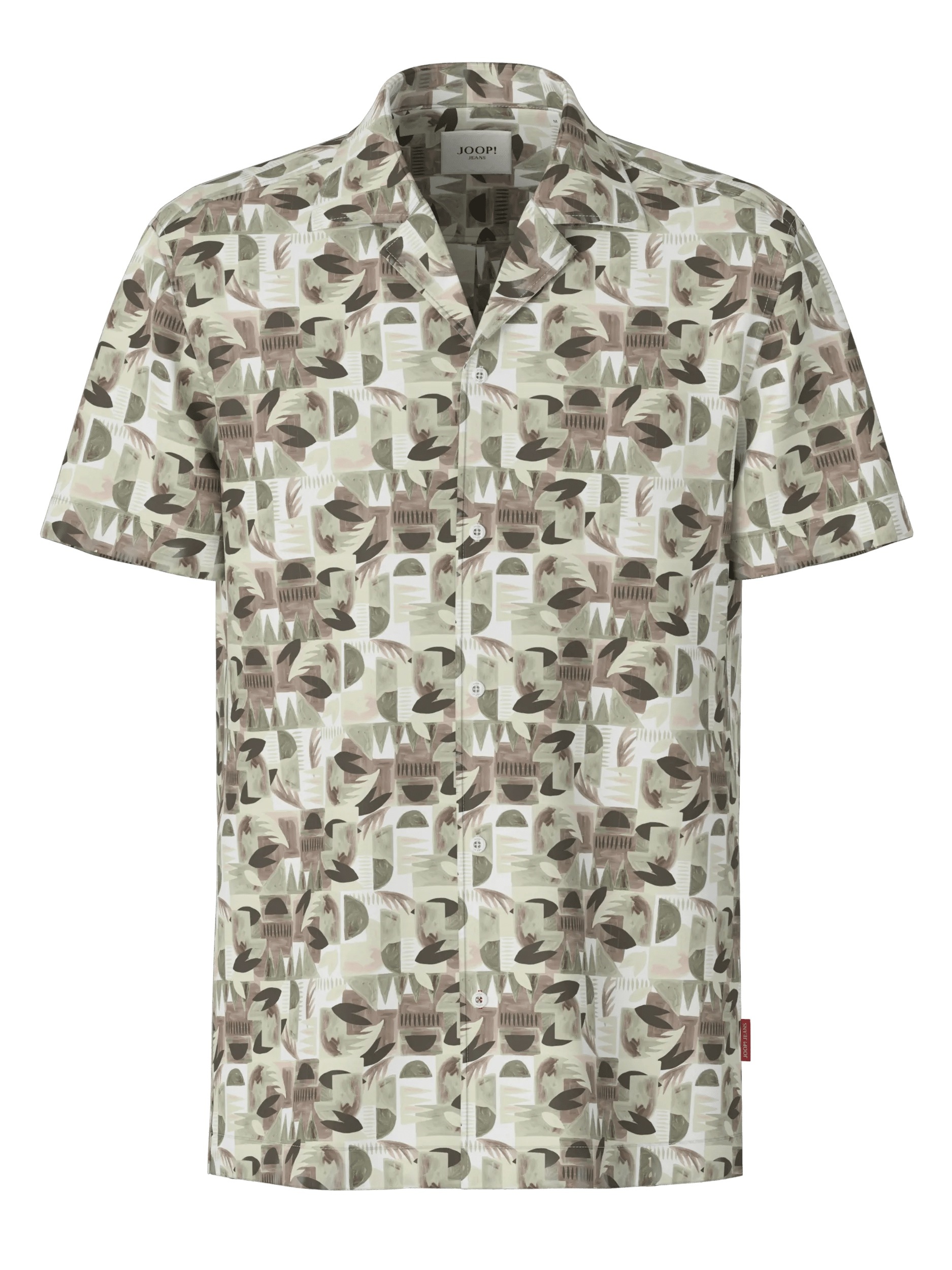 Thumbnail - Joop Jeans Kurzarmhemd "Hanes" mit Allover-Print, Reverskragen