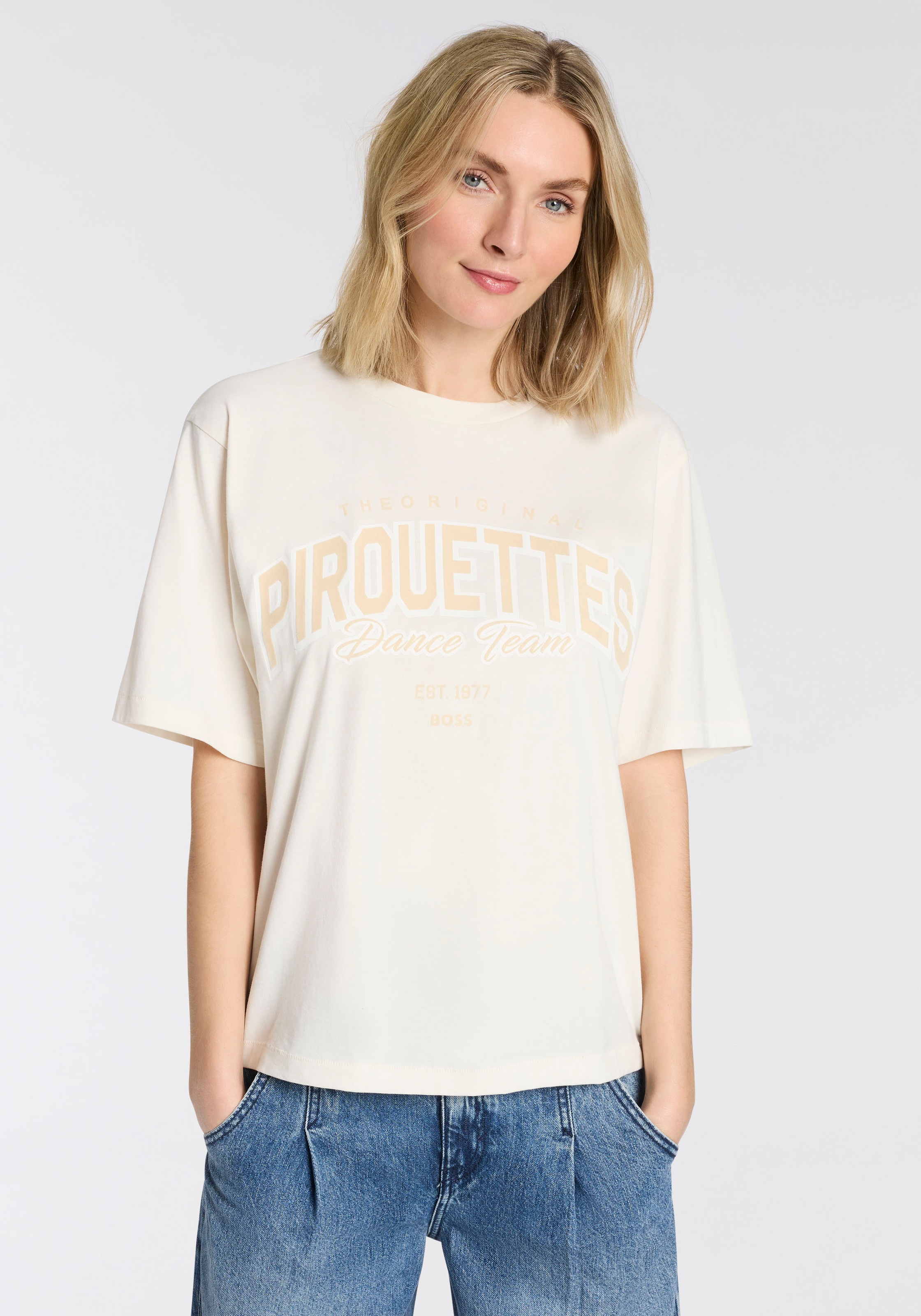 BOSS ORANGE T-Shirt "Eregular Premium Damenmode" im Relaxed Fit günstig online kaufen