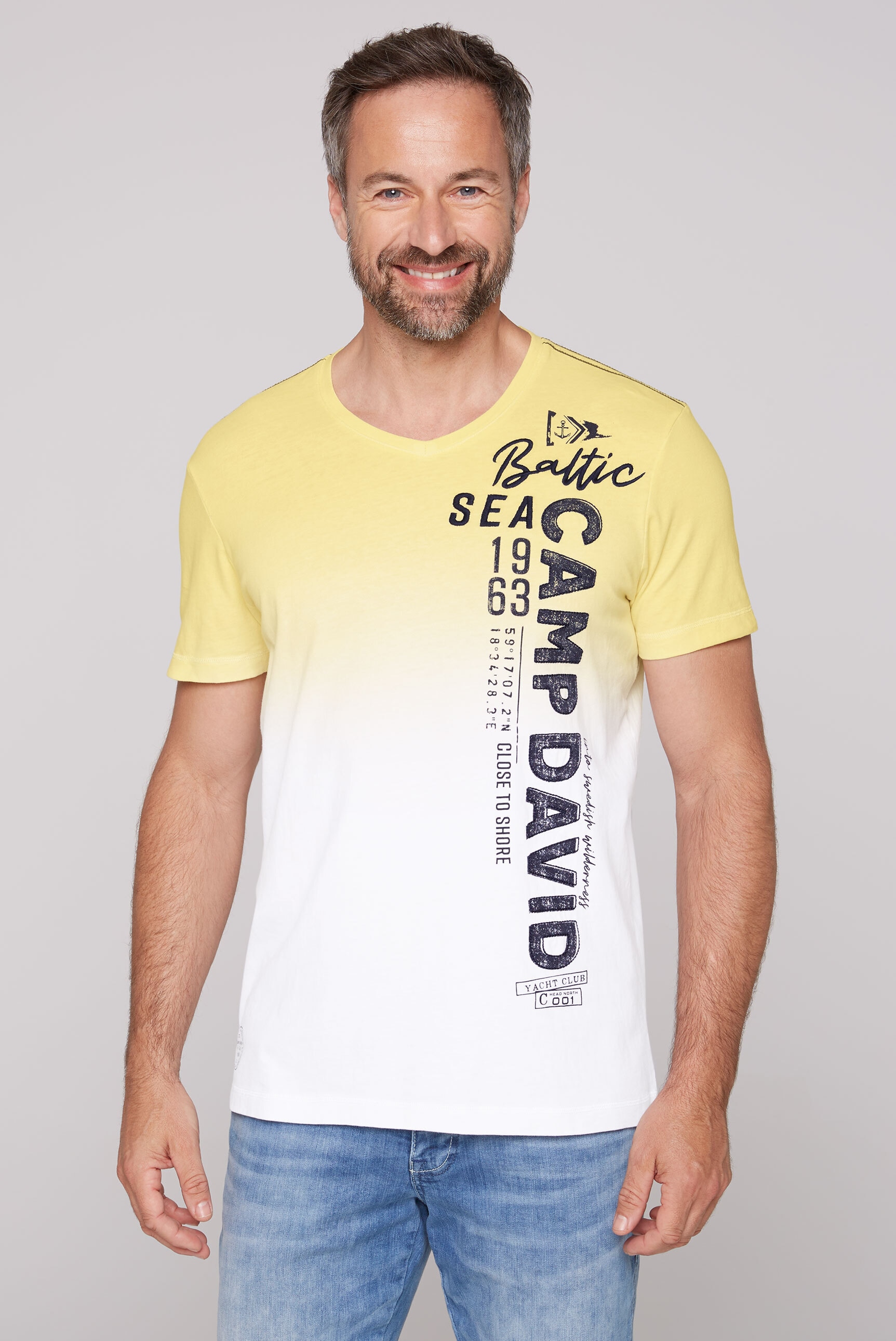 CAMP DAVID V-Shirt, aus Baumwolle