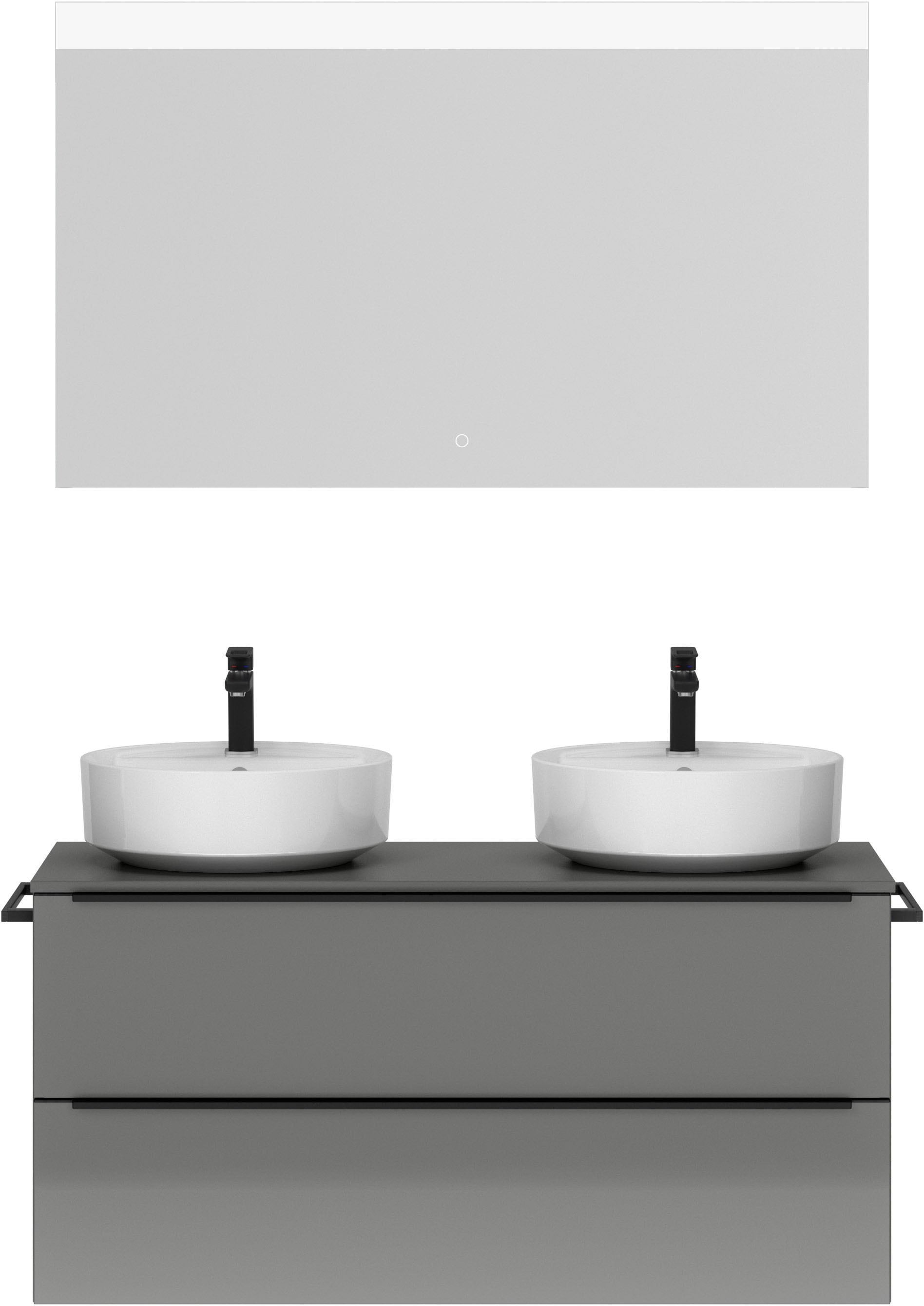 nobilia Badmöbel-Set "Alvene", (2 St., vormontiert, mit Soft-Close), Hochgl günstig online kaufen