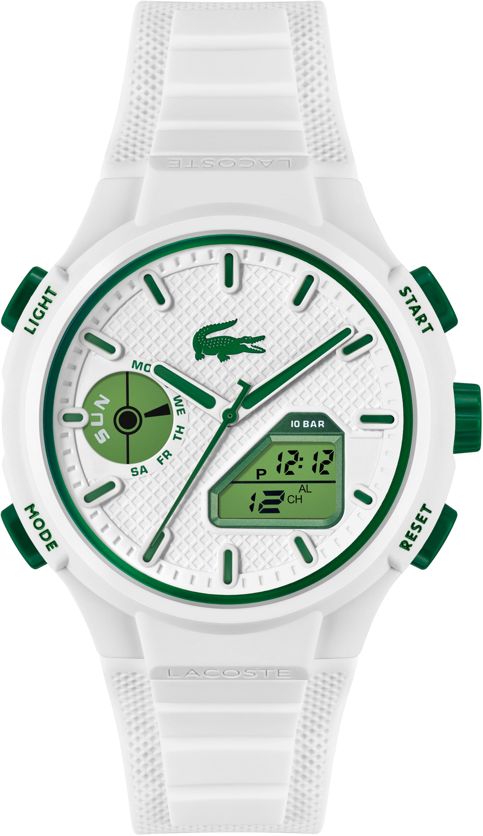 Chronograph LACOSTE "LC33", weiß, Armbanduhren, Herren, Chronograph, Armbanduhr, Quarzuhr, Herren, analog, digital, Stoppfunktion 2