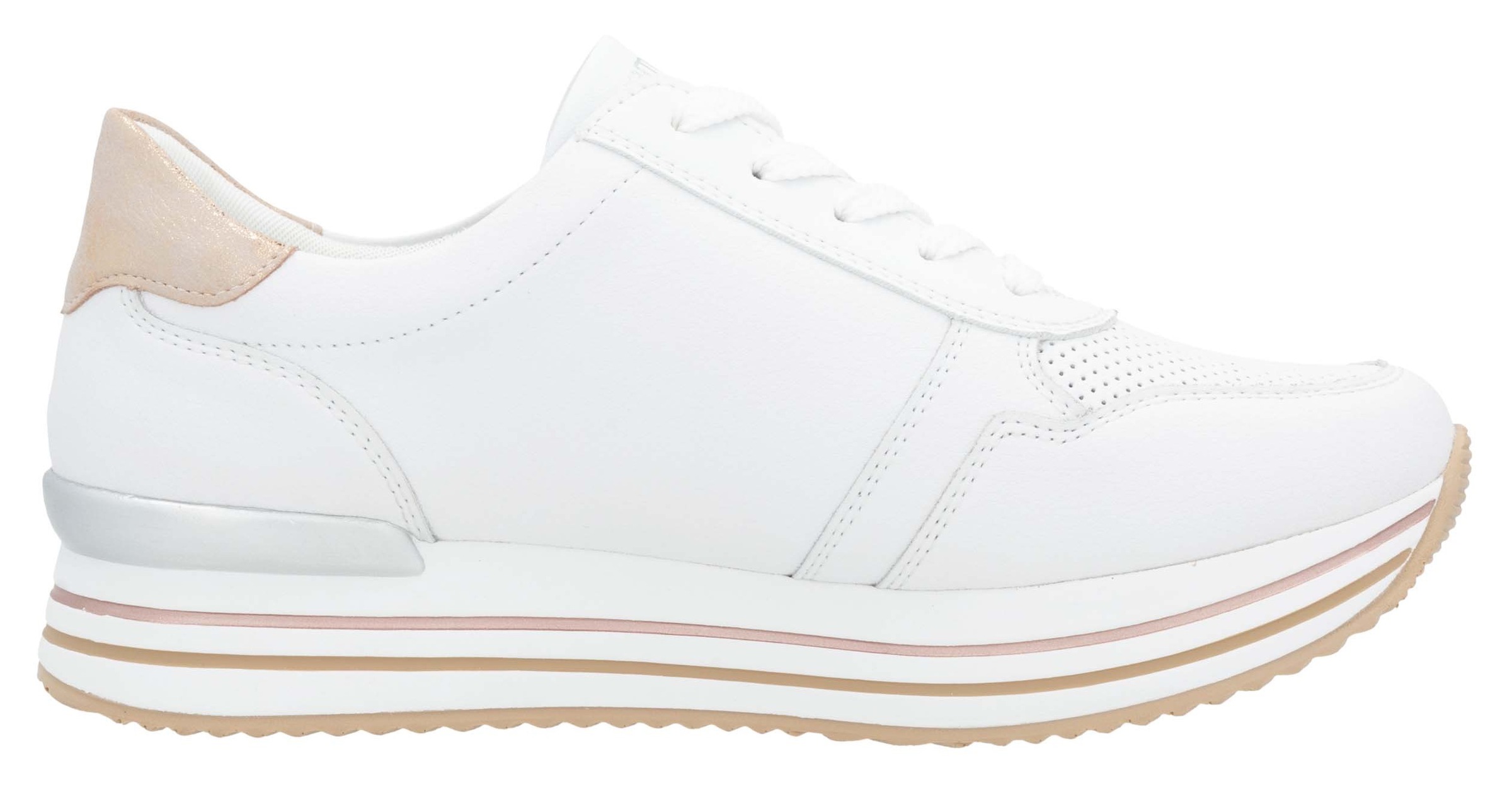 Remonte Plateausneaker, Freizeitschuh, Halbschuh, Schnürschuh mit seitlichem Reißverschluss