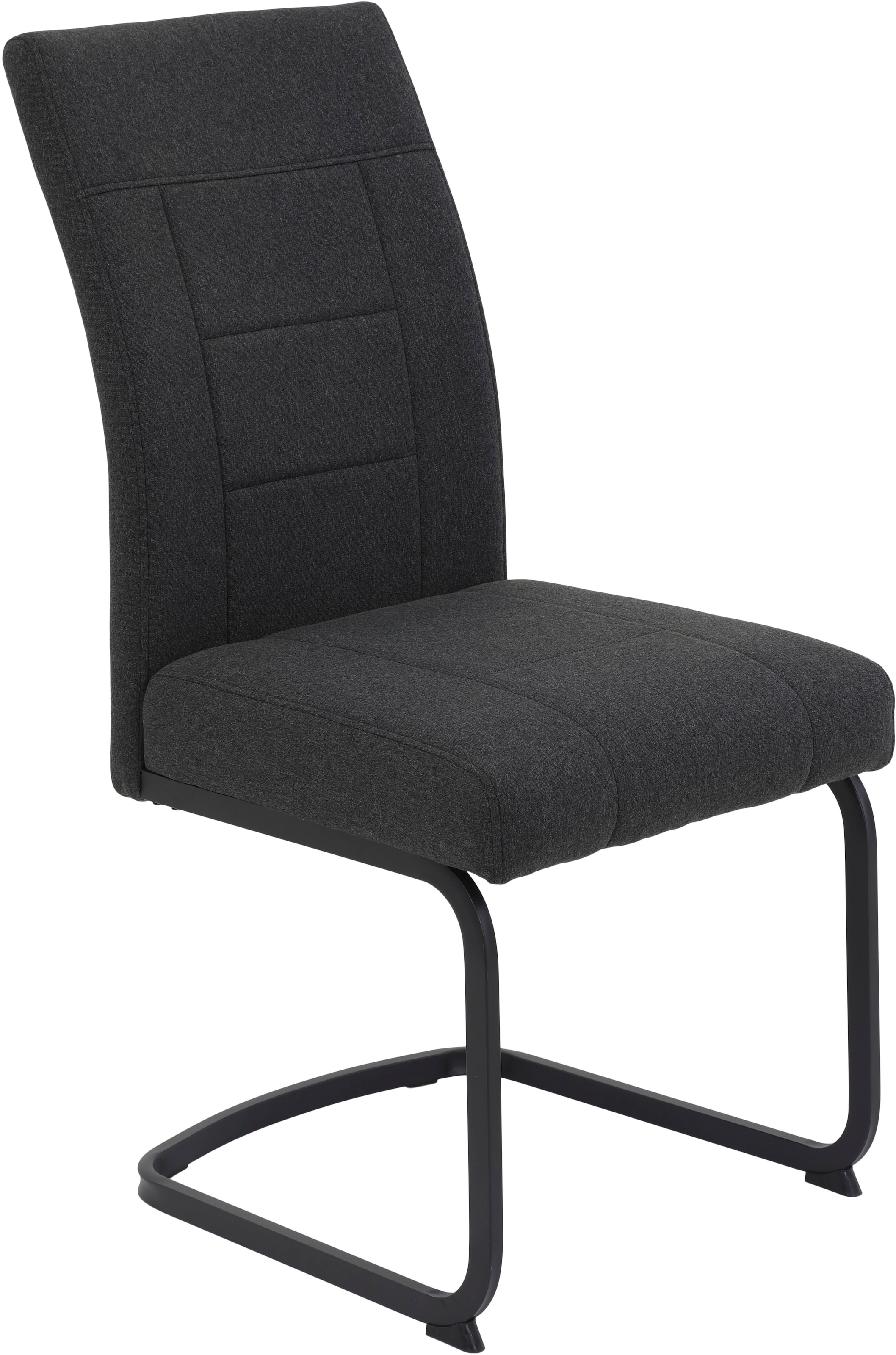 HELA Freischwinger »BRINDISI, Esszimmerstuhl«, (Set), 4 St., Webstoff-Flachgewebe, XL-Sitz,Federkorb,140kg belastbar,Zertifizierter "Waterfree" Stoff