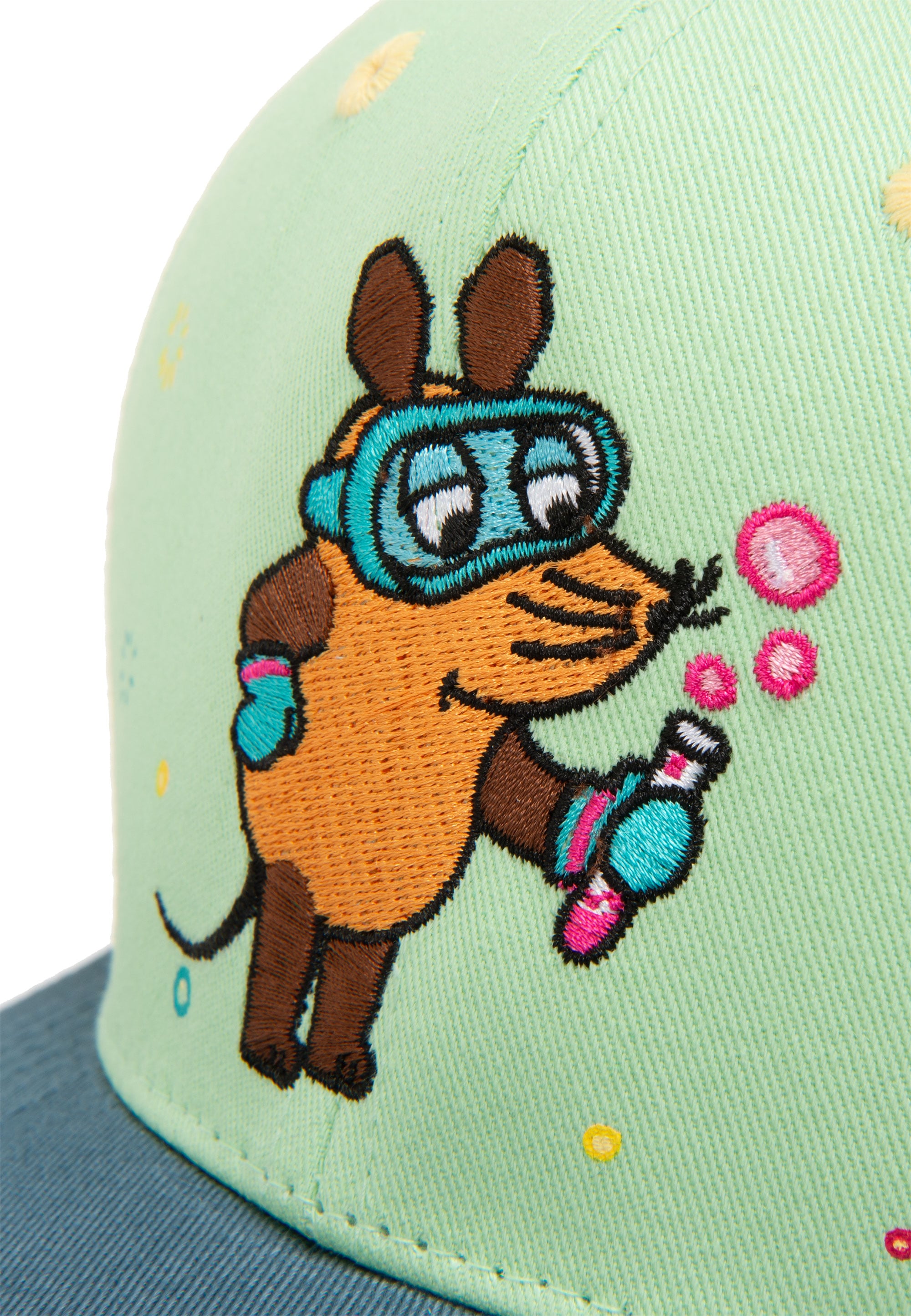 LOGOSHIRT Baseball Cap »Maus - Chemiker«, mit detailreicher Stickerei