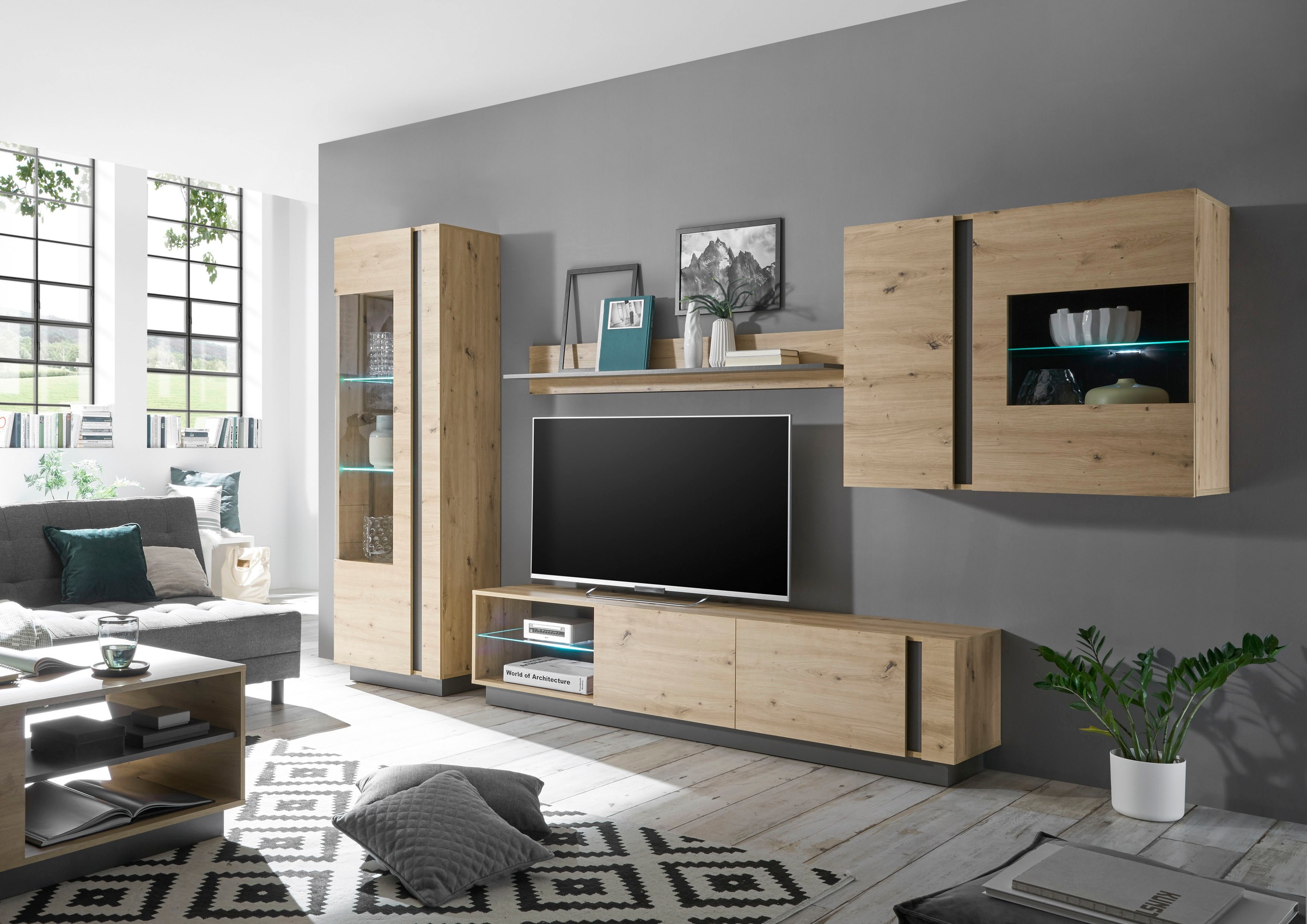 Home affaire Wohnwand "CLAiR Kombi 23" Set, 4 Stk. tlg. günstig online kaufen