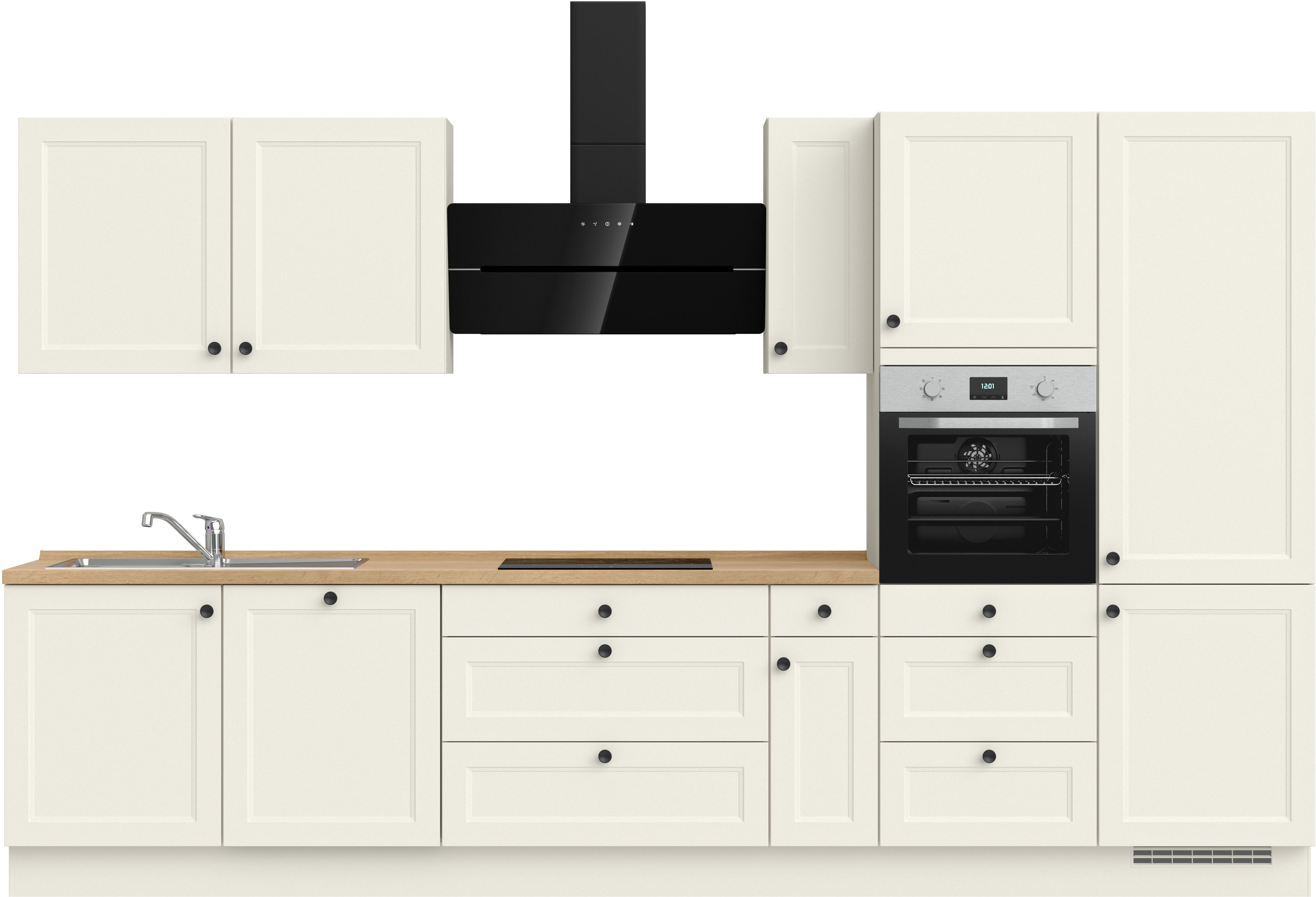 nobilia Küchenzeile ""Cascada II", NEU: individuell anpassbar mit gratis Profi-Beratung" vormontiert, Breite 360 cm, Ausrichtung wählbar, wahlw. mit E-Geräten