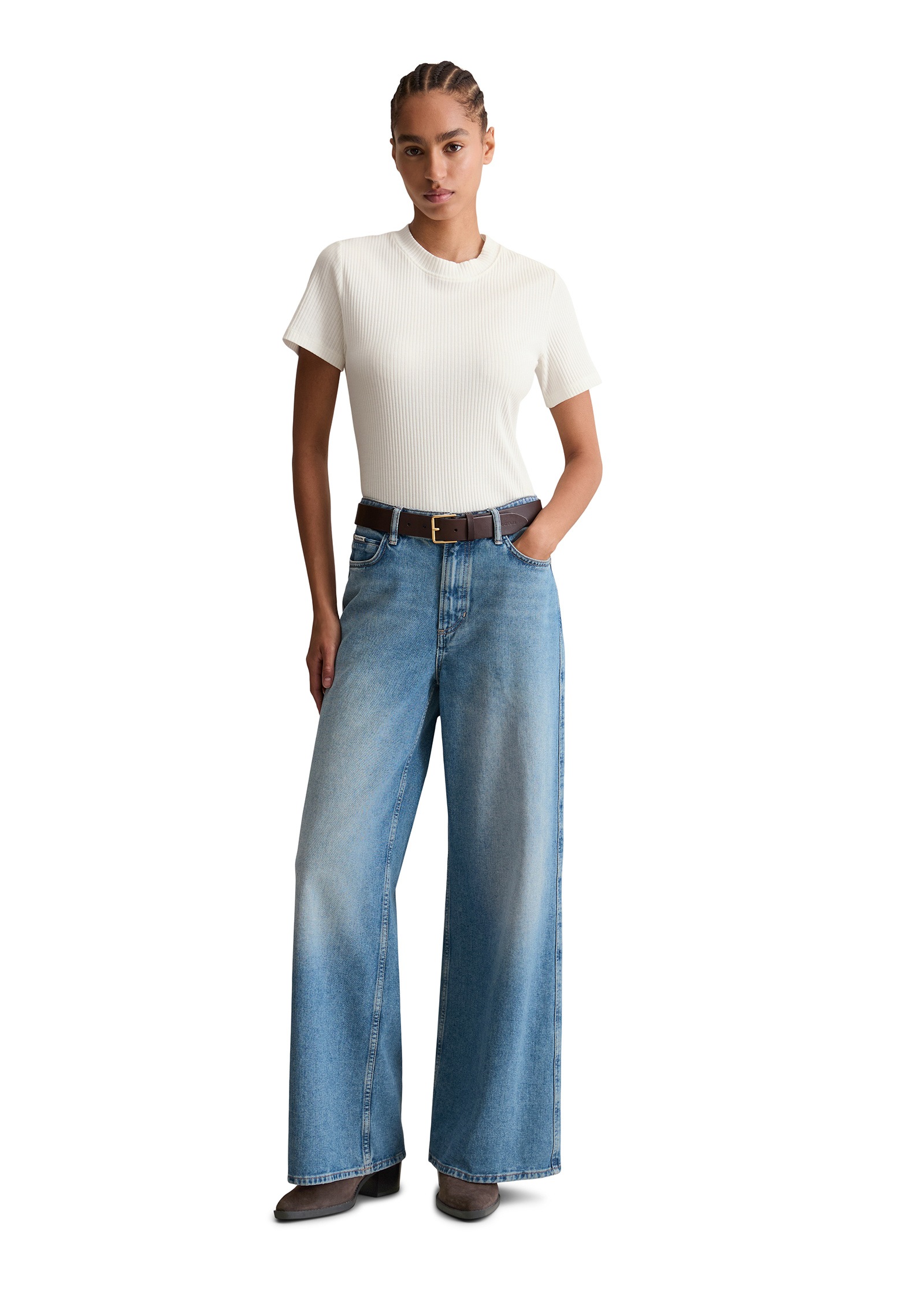 Marc O'Polo DENIM Weite Jeans »aus Rigid Denim«