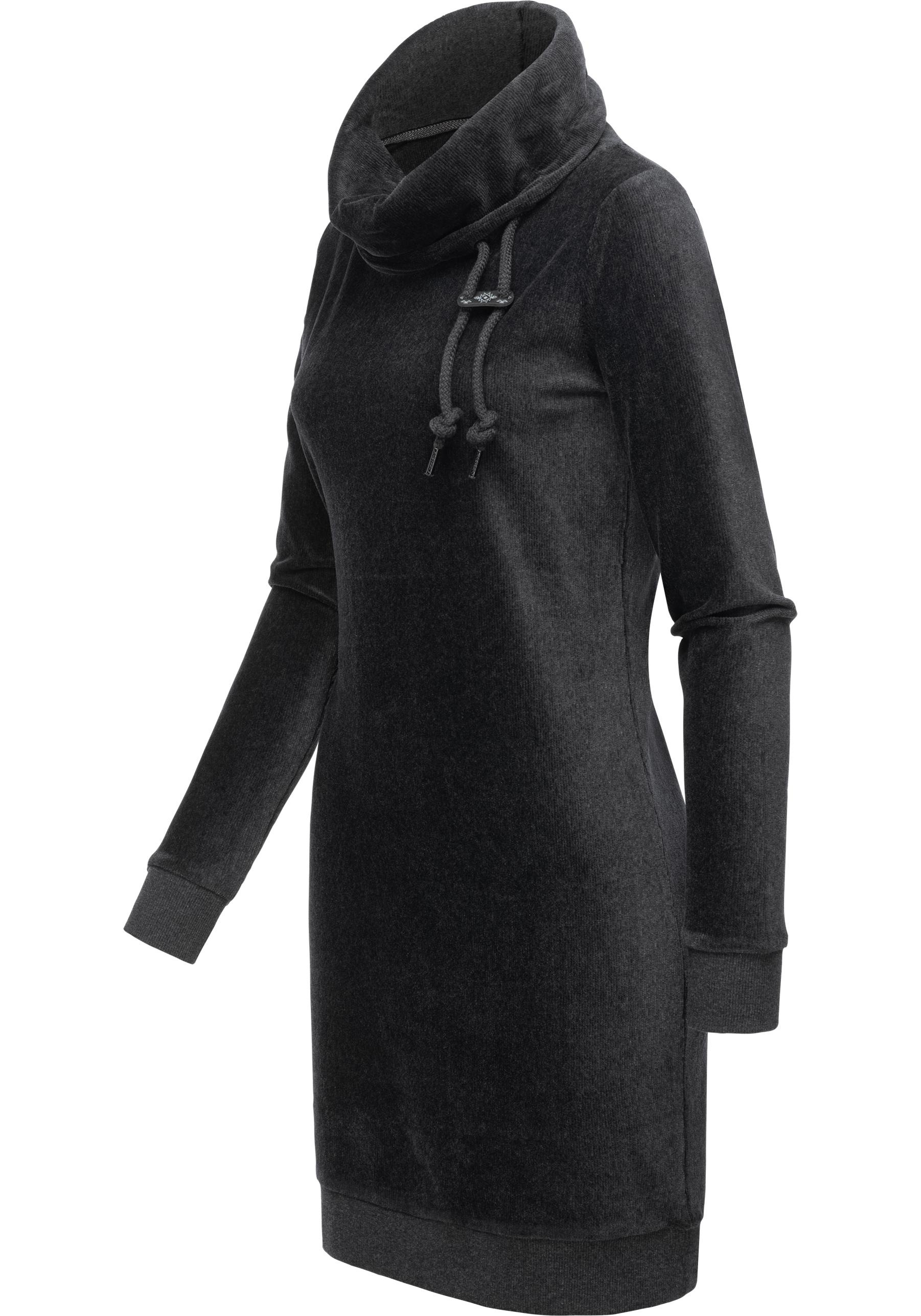 Ragwear Sweatkleid "Chloe Velvet" Ohne Taschen stylisches Langarmkleid in S günstig online kaufen