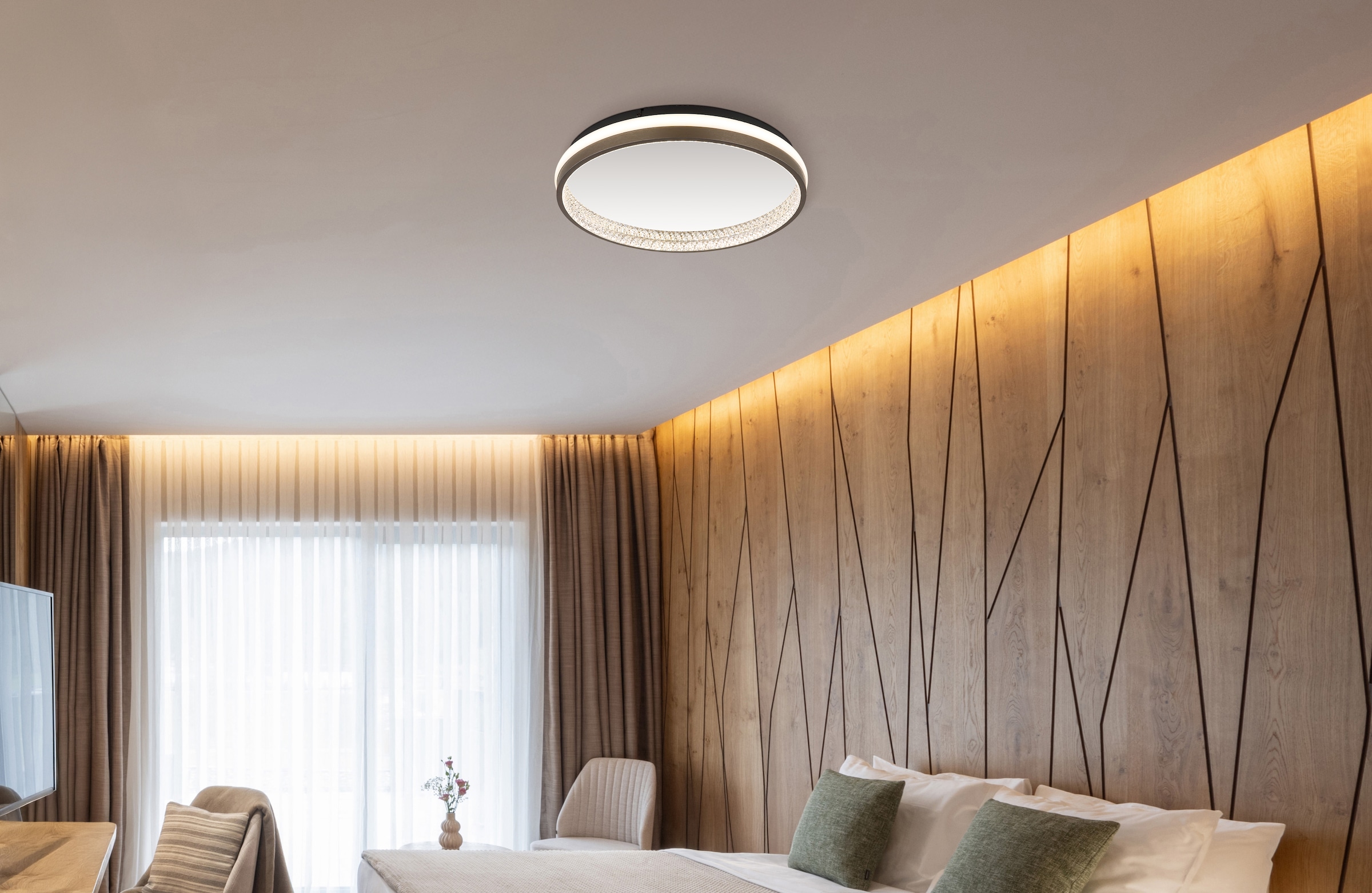 GLOBO LIGHTING Deckenleuchte »DELLA« LED-Modul 1 Stk. warmweiß - kaltweiß Deckenlampe Wohnzimmer-Leuchte Schlafzimmer-Leuchte Flur Küche