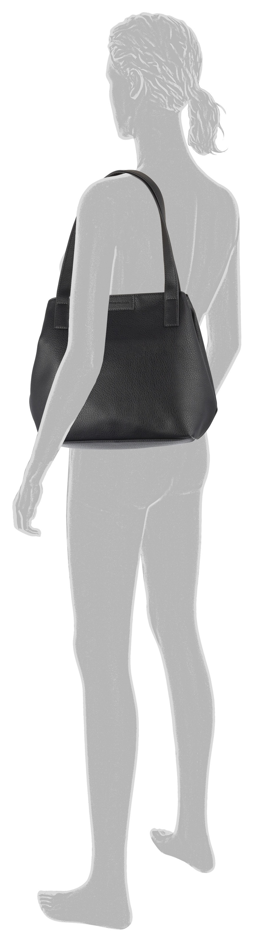 TOM TAILOR Shopper "Miri zip" aus griffigem Lederimitat mit praktischen fla günstig online kaufen