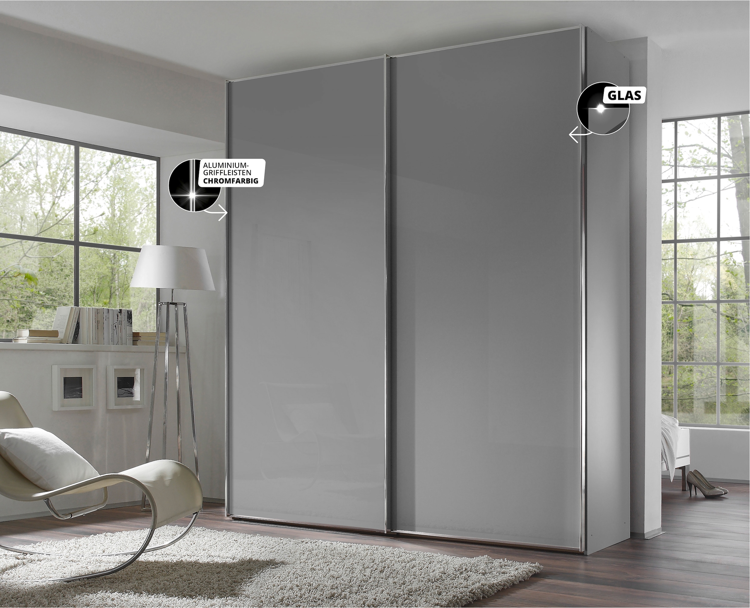 STAUD Schwebetürenschrank »Sinfonie Plus, edles Design in hochwertiger Qualität, Made in Germany« Mit vier verschiedenen Ausstattungsvarianten