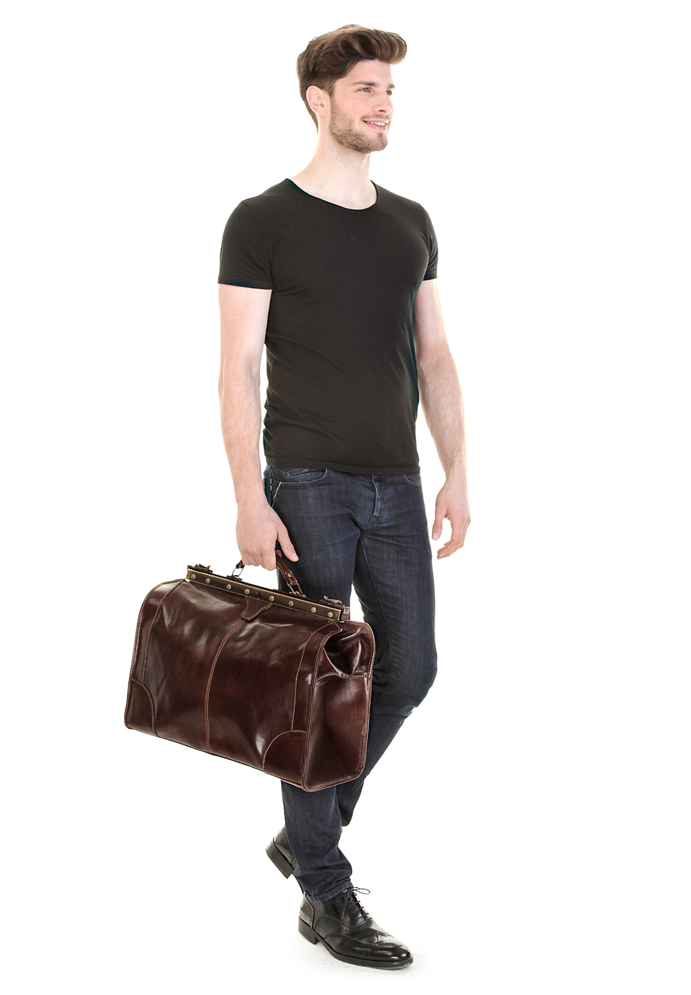 Piké Reisetasche »LOMBARDIA MEDIUM«, echt Leder, Made in Italy