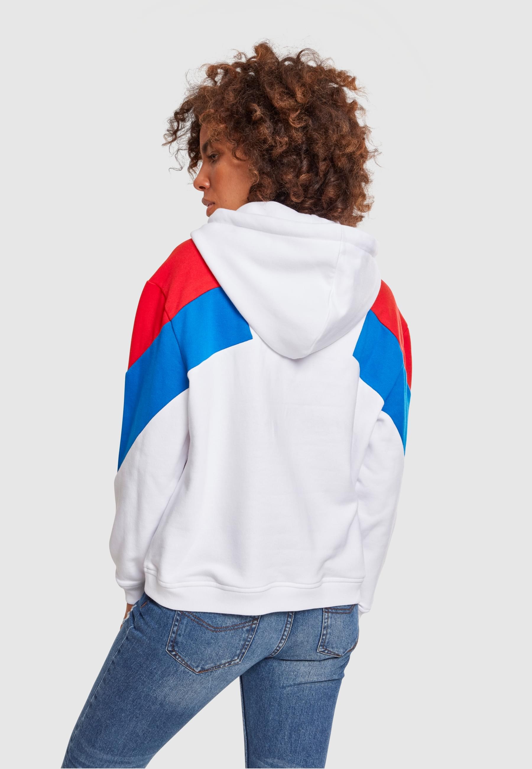 URBAN CLASSICS Rundhalspullover »Urban Classics Damen Ladies Oversize 3-Tone Block Hoody«, (1 tlg.)