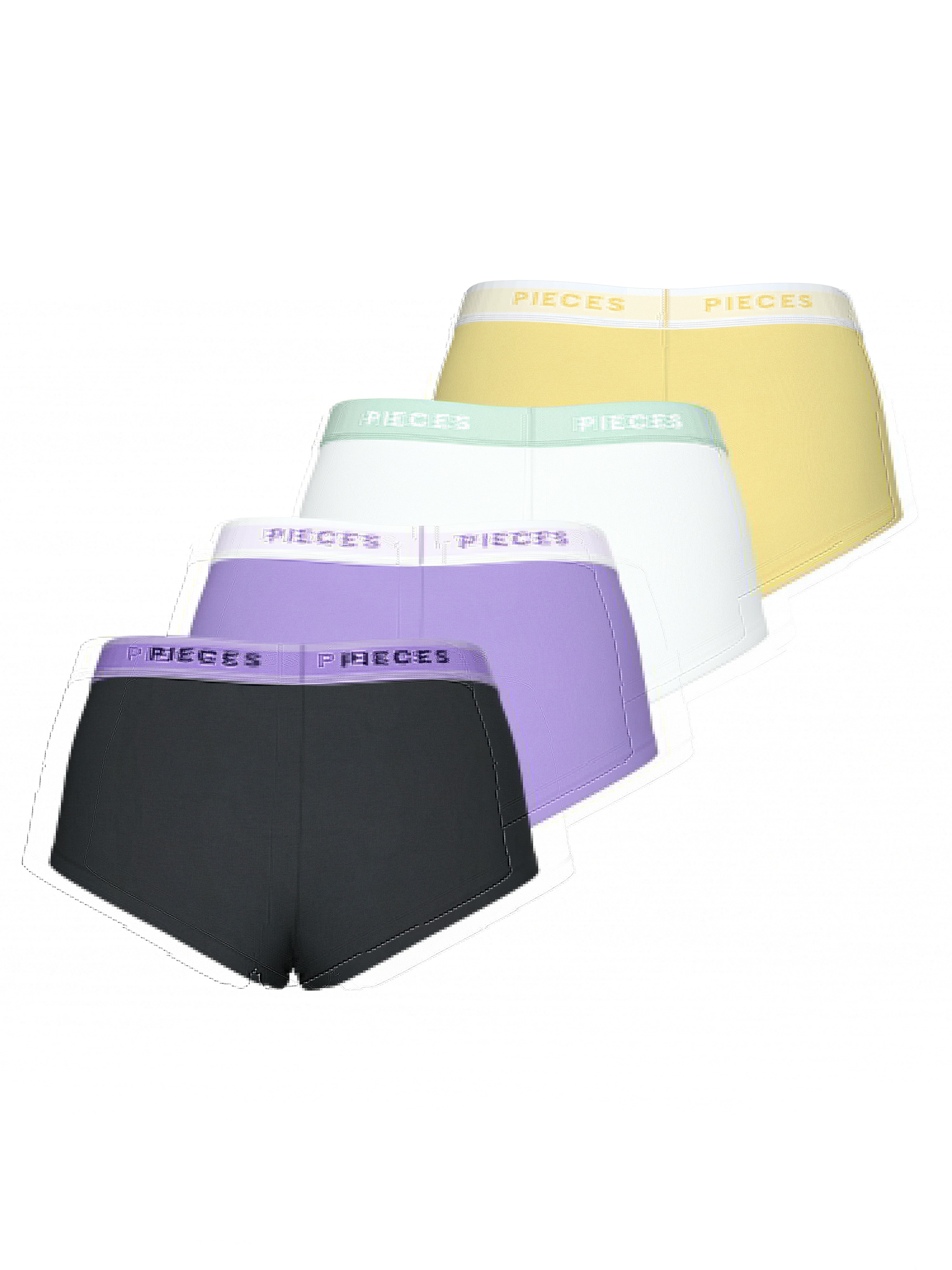 pieces Hipster "PCLOGO LADY 4 PACK SOLID NOOS BC" Packung, 4er-Pack, 4 tlg. günstig online kaufen