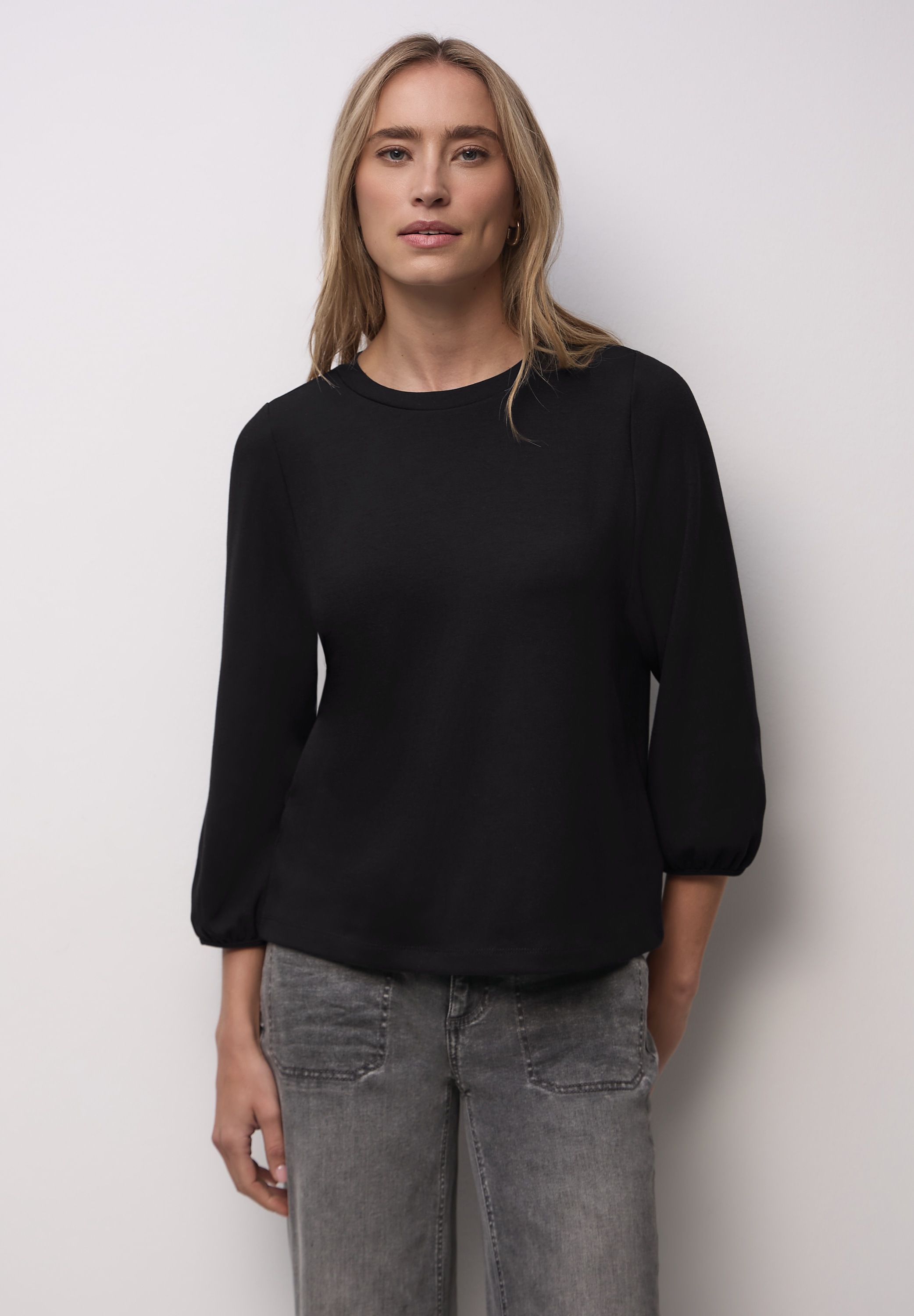 STREET ONE 3/4-Arm-Shirt aus softem Materialmix günstig online kaufen