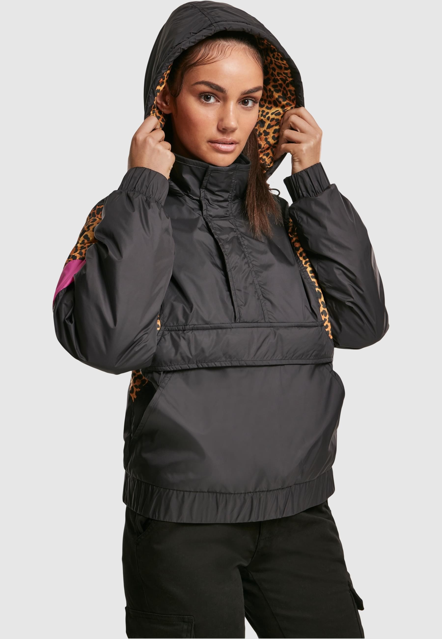 URBAN CLASSICS Allwetterjacke »Urban Classics Damen Ladies AOP Mixed Pull Over Jacket«, (1 St.), mit Kapuze