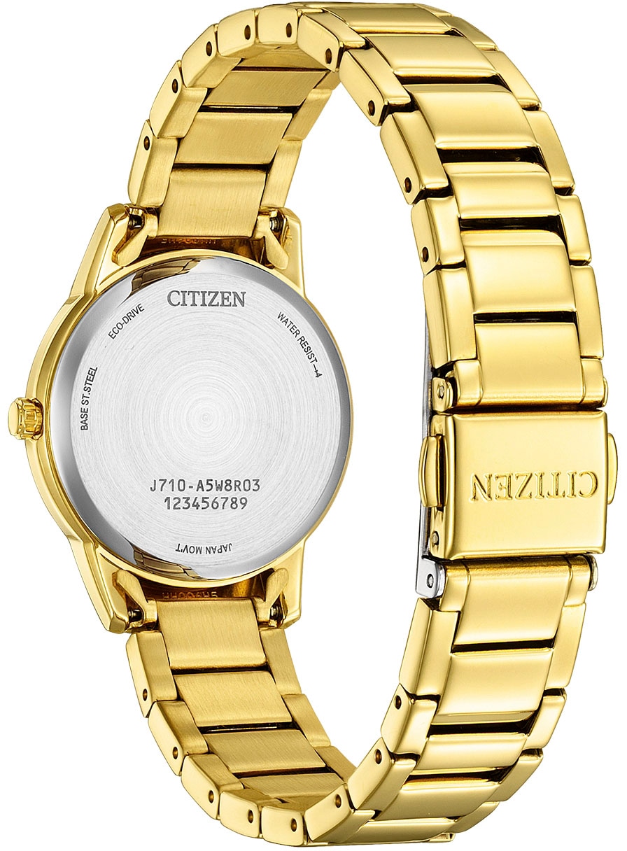 Citizen Solaruhr, Armbanduhr, Damenuhr, Edelstahlarmband, Datum