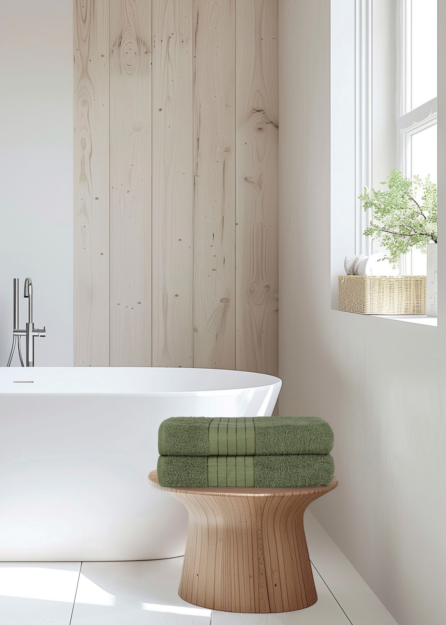 good morning Badetuch »Uni Towels«, (2 St., 2er Set Badetücher 70 x 140 cm), Baumwolle, Walkfrottee, Bordüre, 500 GSM, Einfarbig, ohne Aufhängung