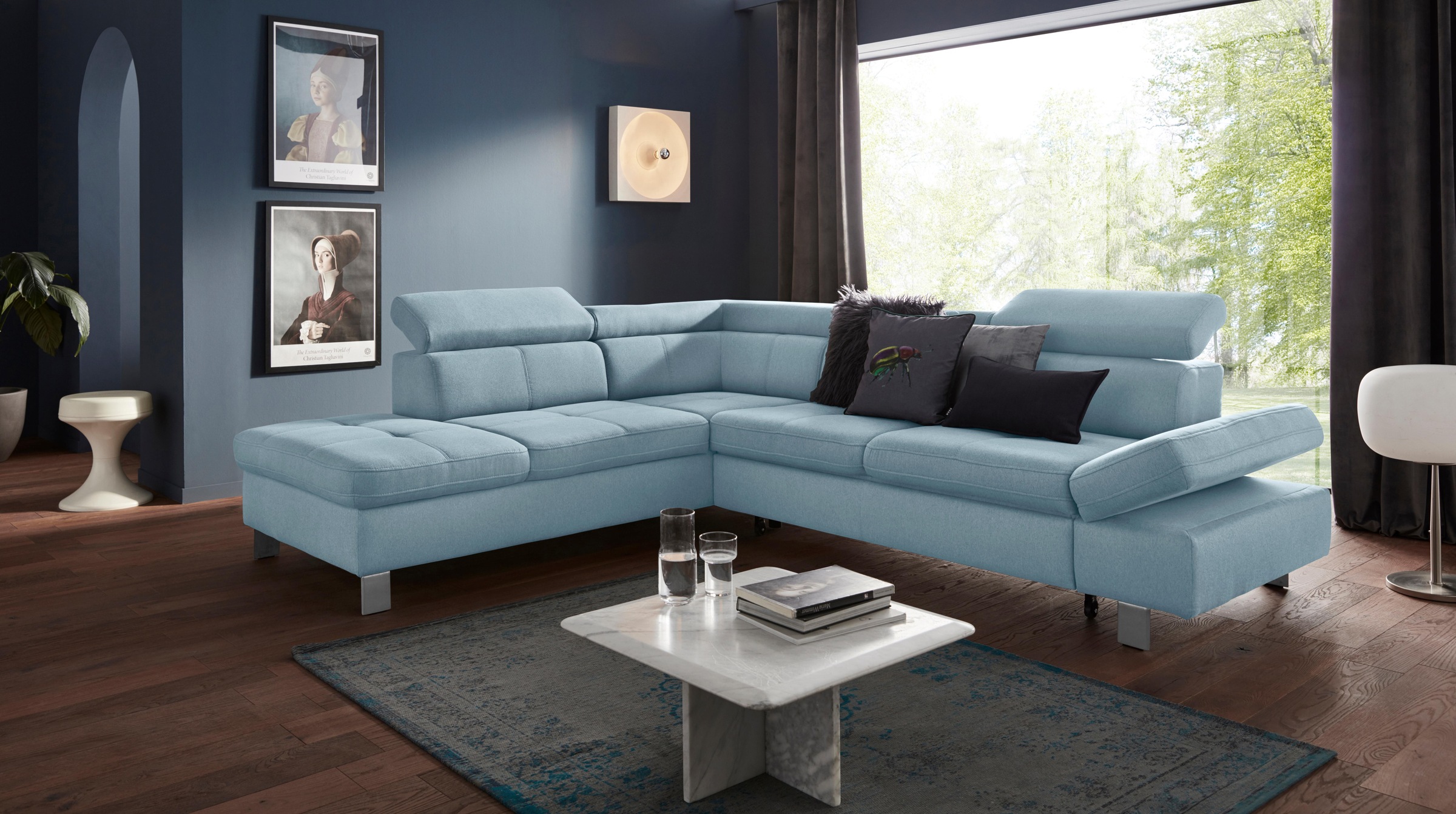 exxpo - sofa fashion Ecksofa "Fiji, L-Form", mit Kopf- bzw. Rückenverstellu günstig online kaufen