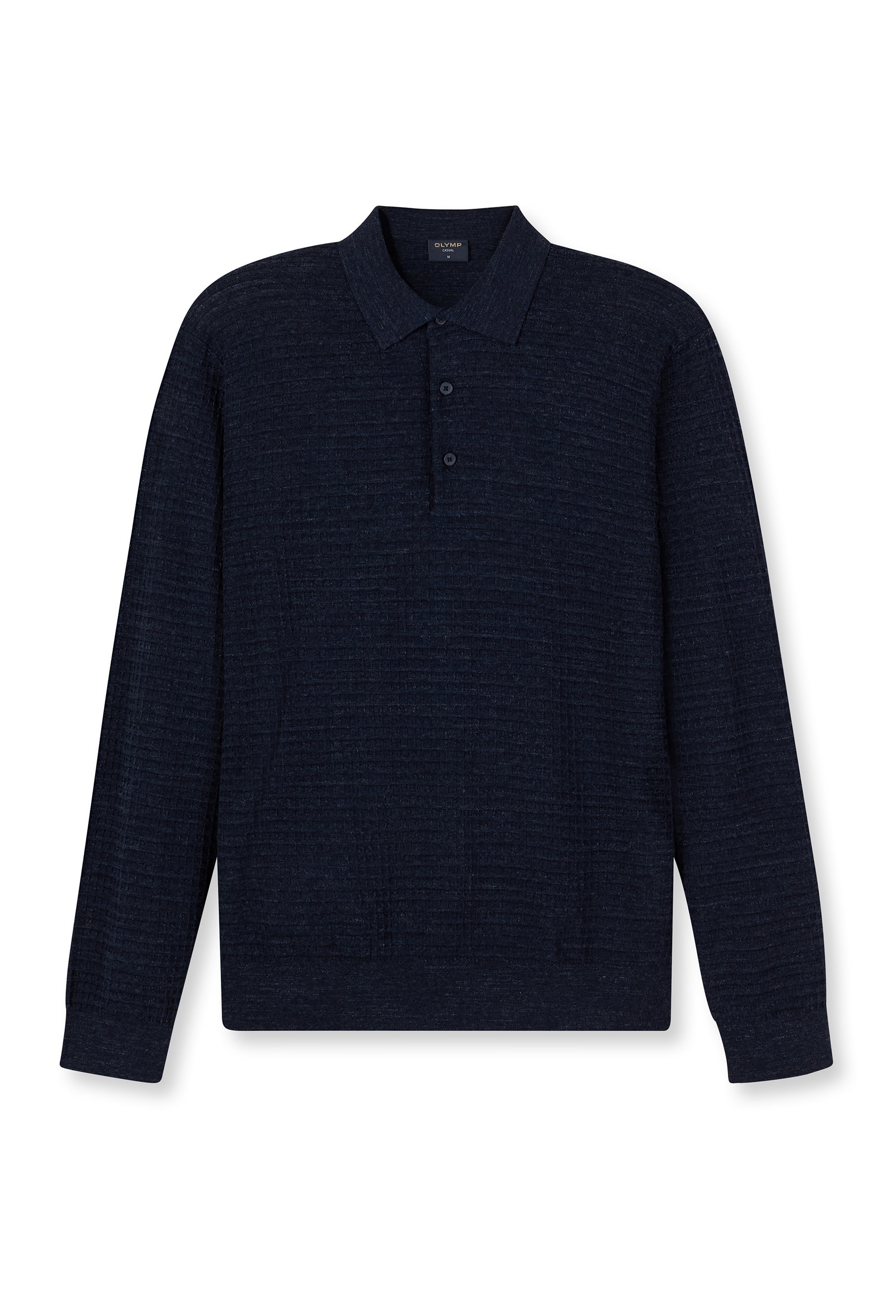 OLYMP Casual Strick Long Sleeve Polo Shirt Navy L 7