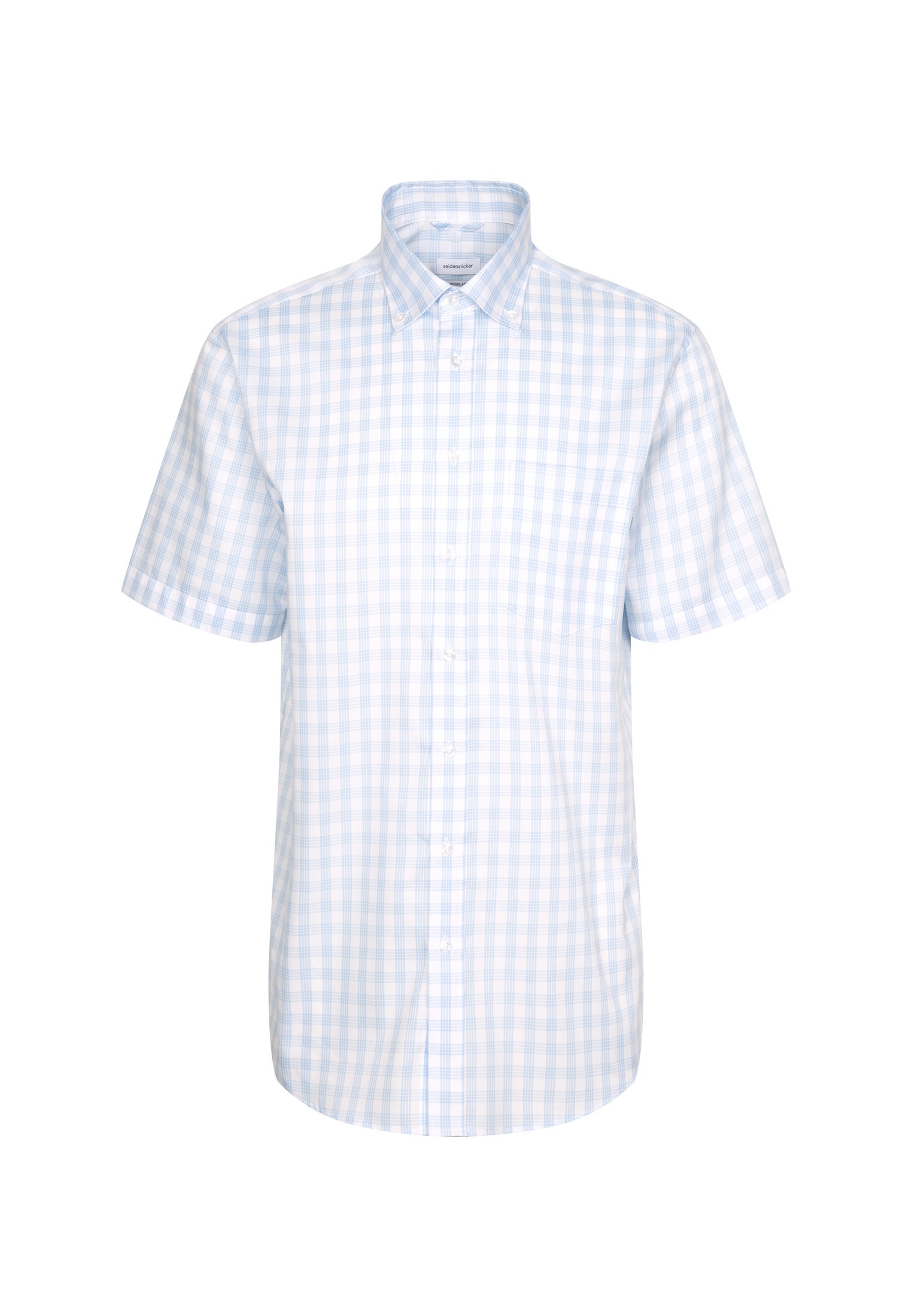 seidensticker Businesshemd »Regular«, Regular Kurzarm Button-Down-Kragen Karo